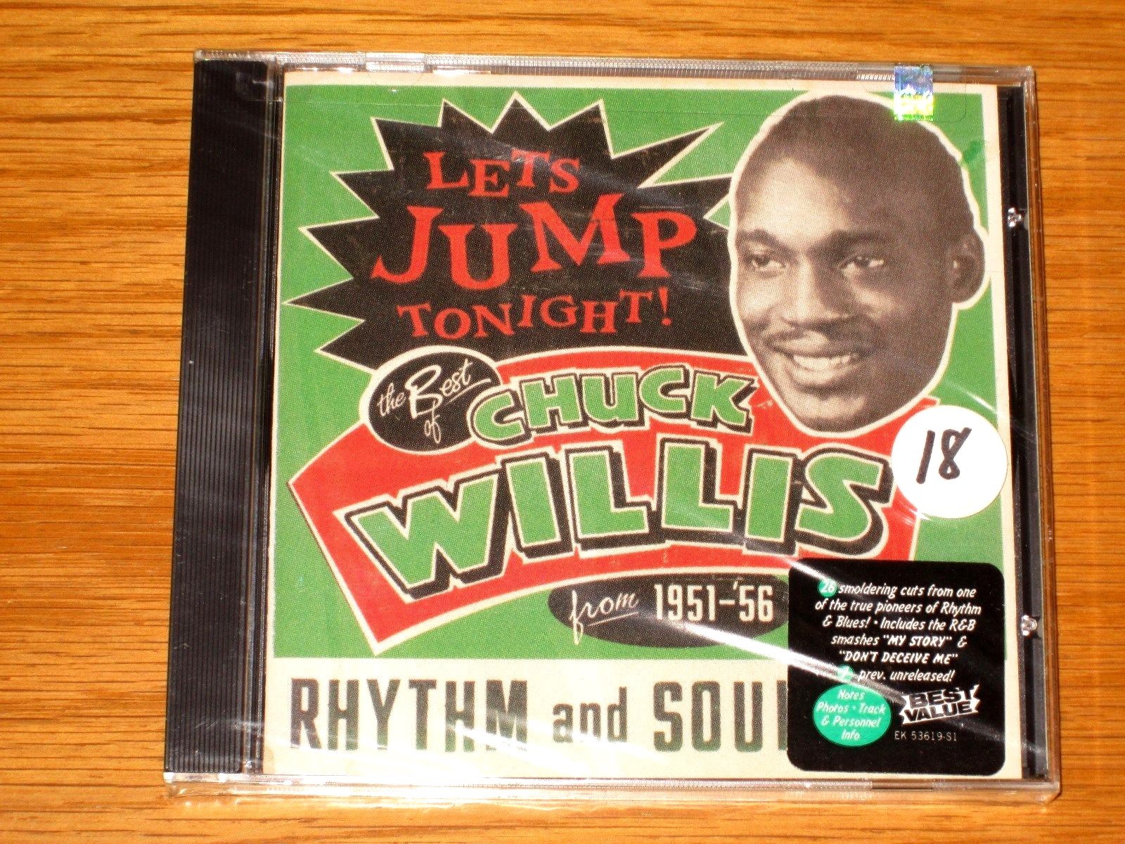 "Let's Jump Tonight! The Best of Chuck Willis: 1951-1956" BRAND NEW R&B CD