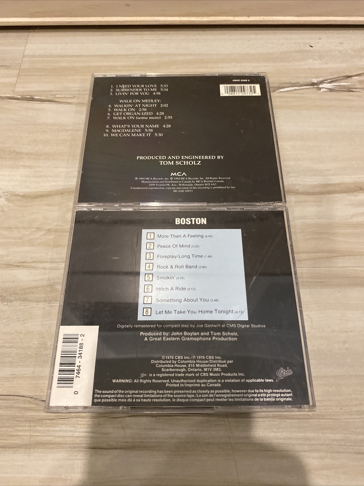 Boston 2 CD LOT - Walk On & Self Titled 70s ROCK