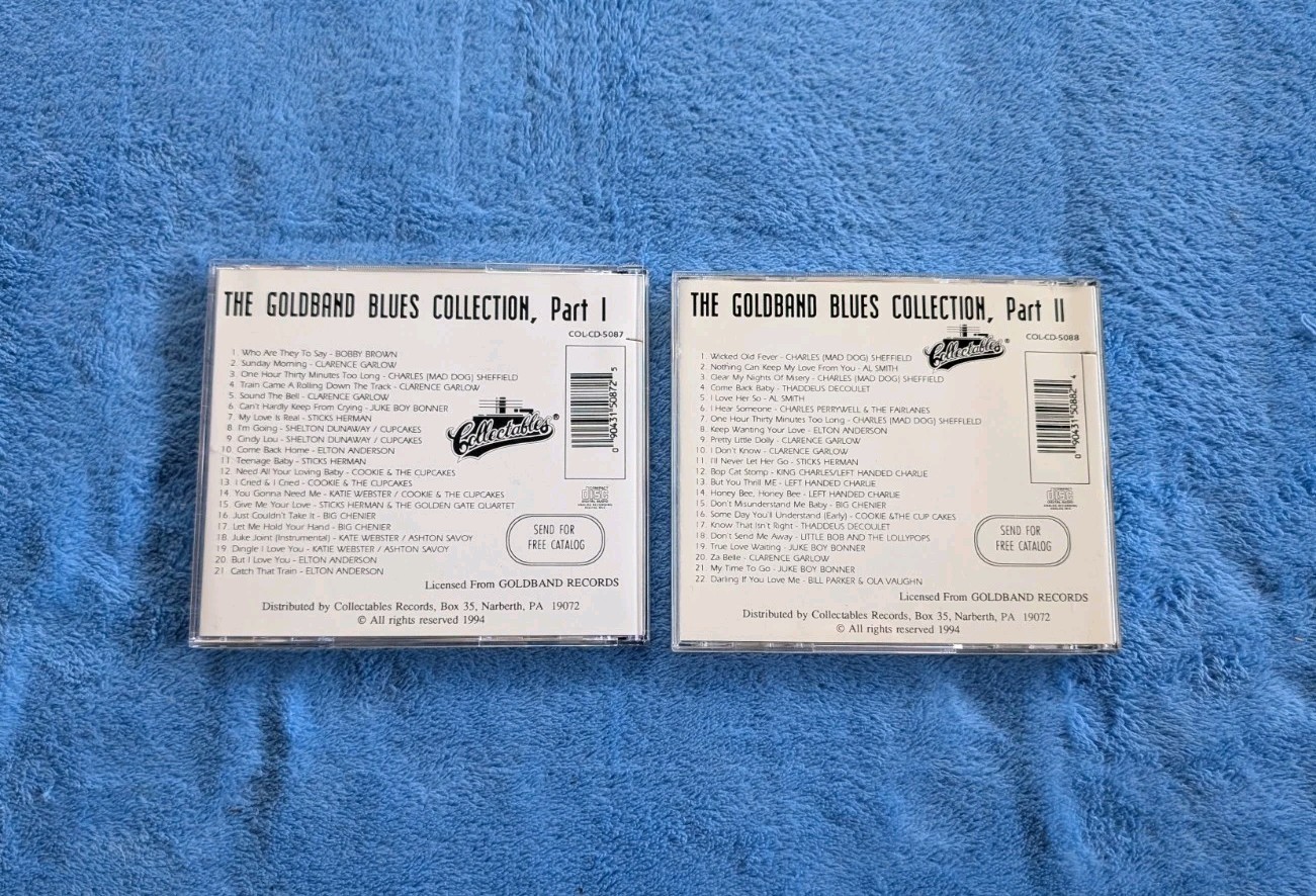 THE GOLDBAND BLUES COLLECTION Part 1 & 2 CD Lot Compilation Collectables