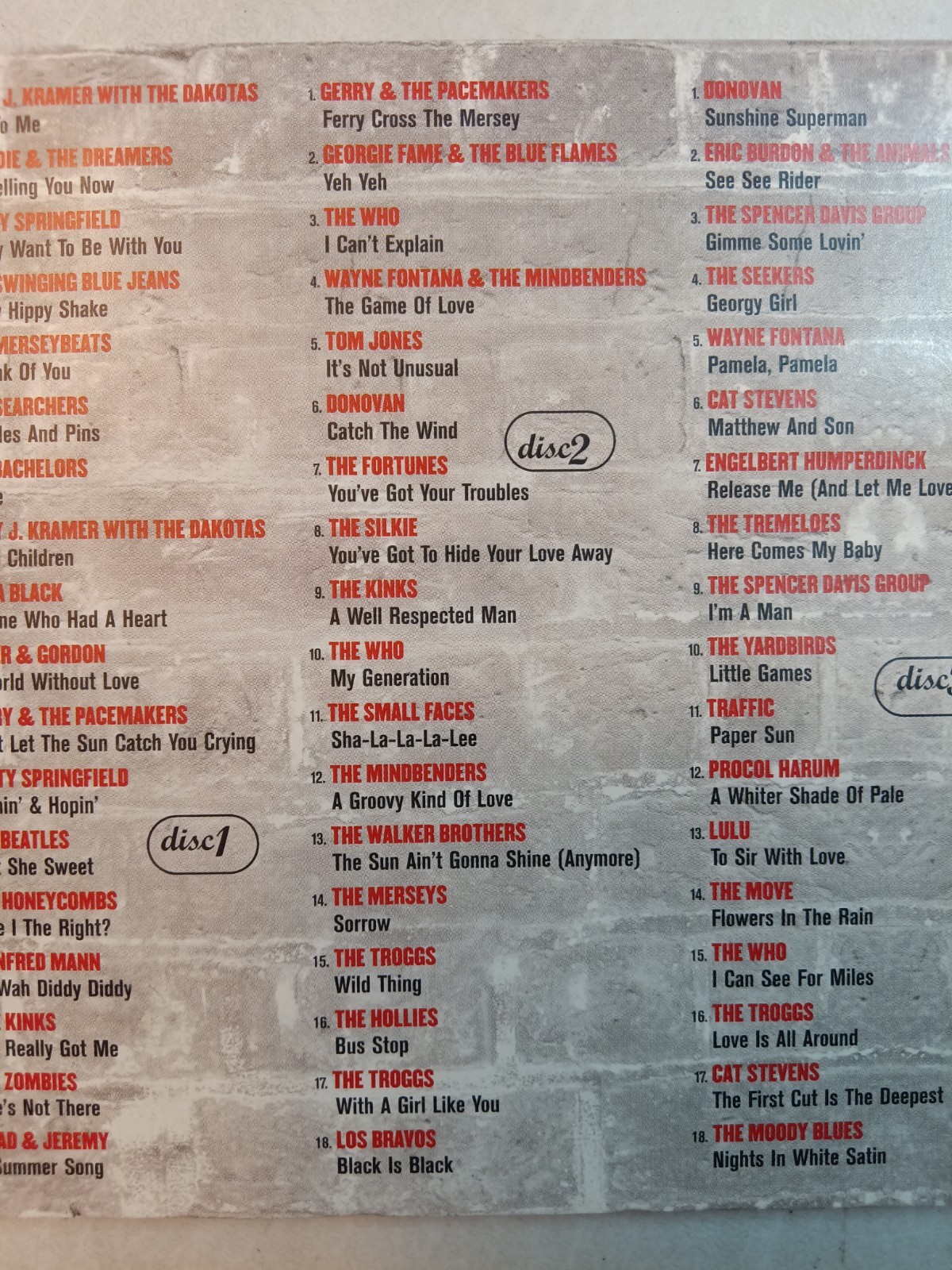 The British Invasion: 1963Excc-1967 ~ Various Artists ~ Rock ~ 3 CDs Like New