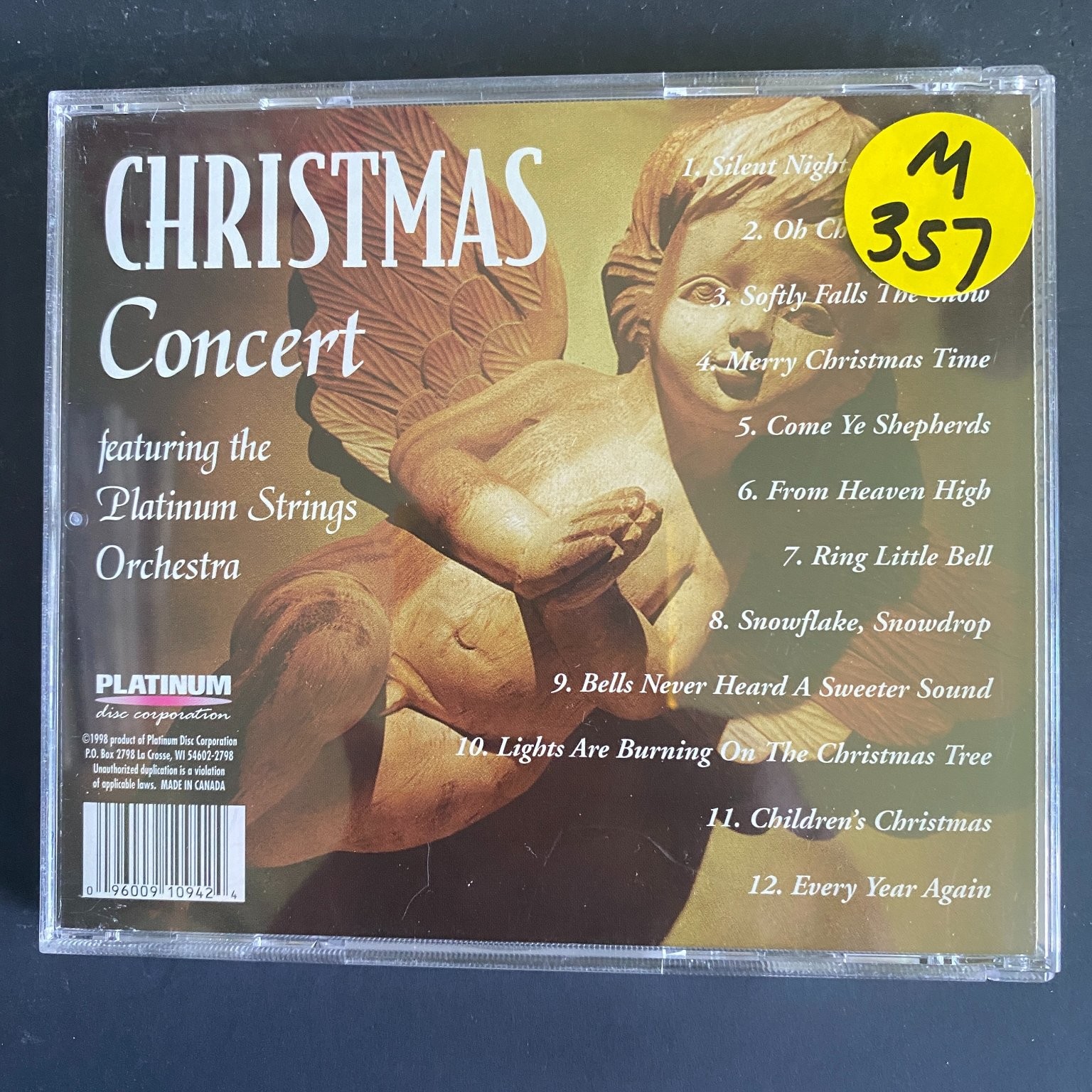 Platinum Strings Orchestra – Christmas Concert CD 1998 Holiday Easy Listening