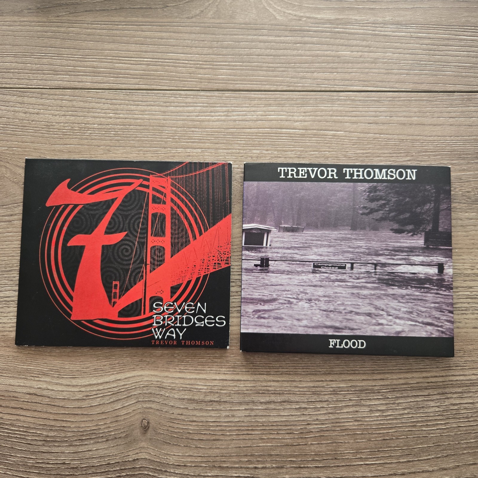 Trevor Thomson : Seven Bridges Way + Flood 2-CD LOT Indie Christian Folk Rock