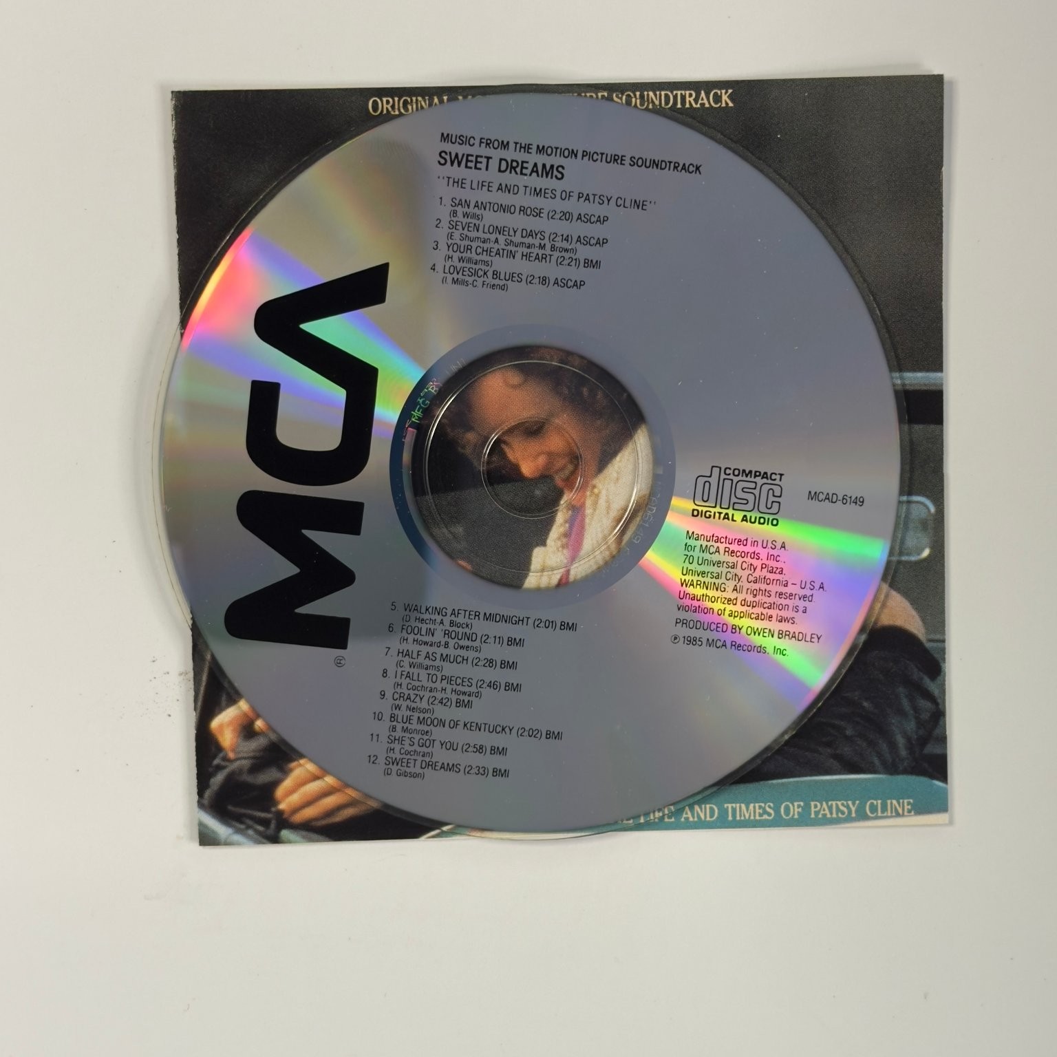 Patsy Cline – Sweet Dreams CD 1985 Soundtrack Country MCA MCAD-6149