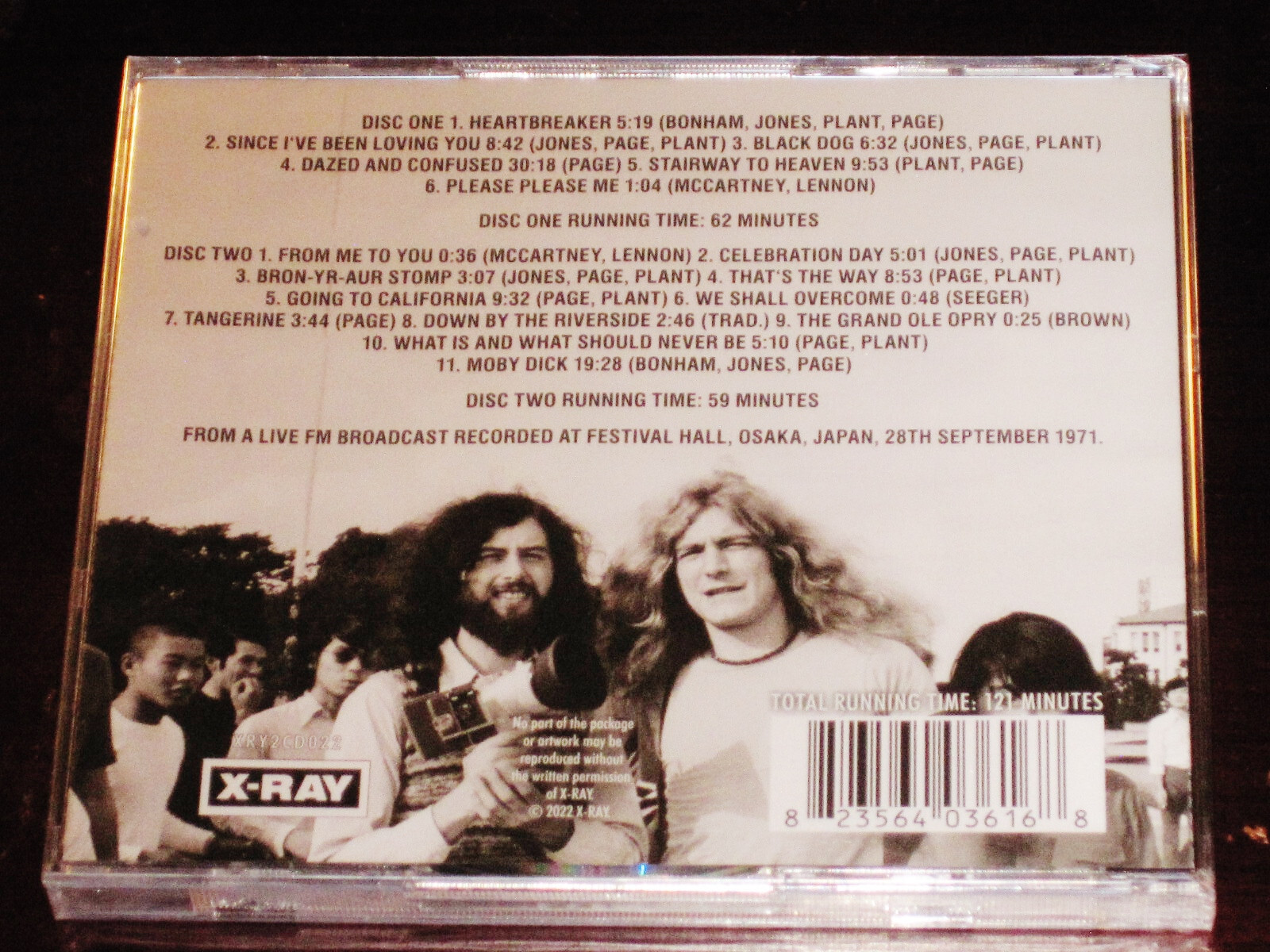 Led Zeppelin: Osaka 1971 - The Japanese Broadcast 2 CD Set 2022 X-Ray UK NEW