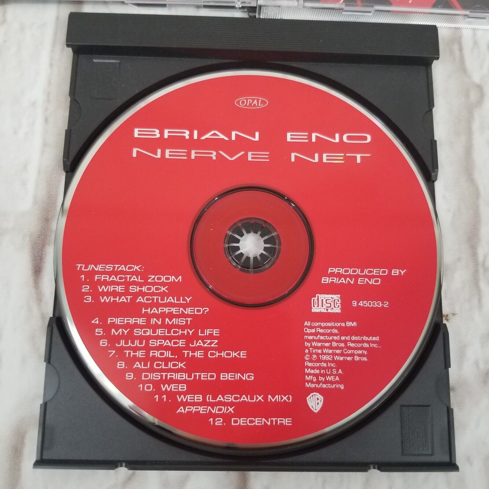 Brian Eno Nerve Net CD 1992 Robert Fripp