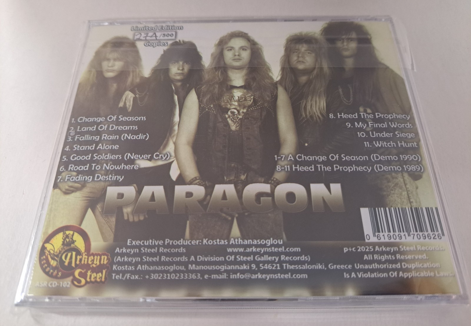 Paragon Heed The Prophecy New CD Reissue Remastered USA Power Metal Heavy Metal