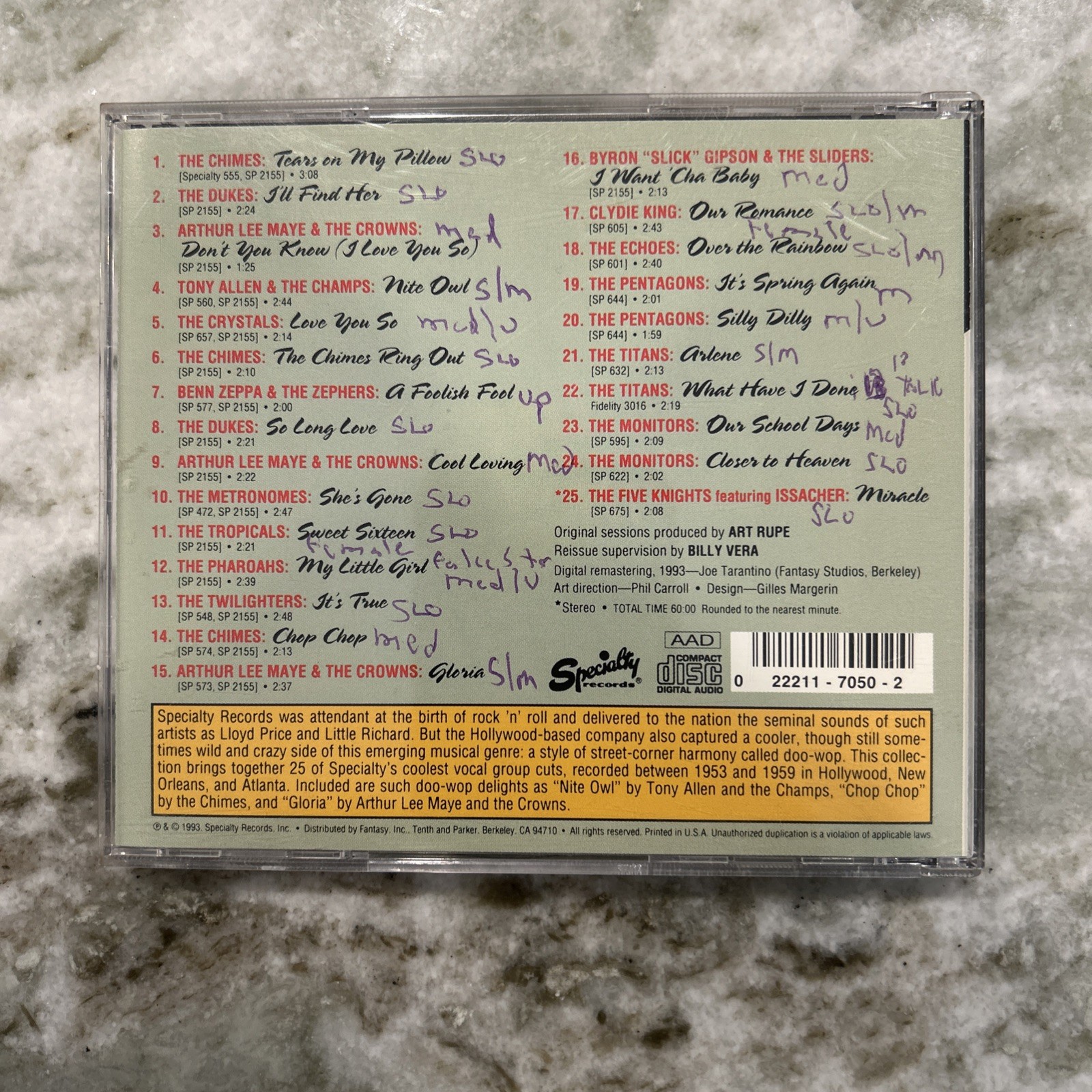 Golden Groups (CD, 1993, Specialty) Various Artists Remastered CD NEAR MINT