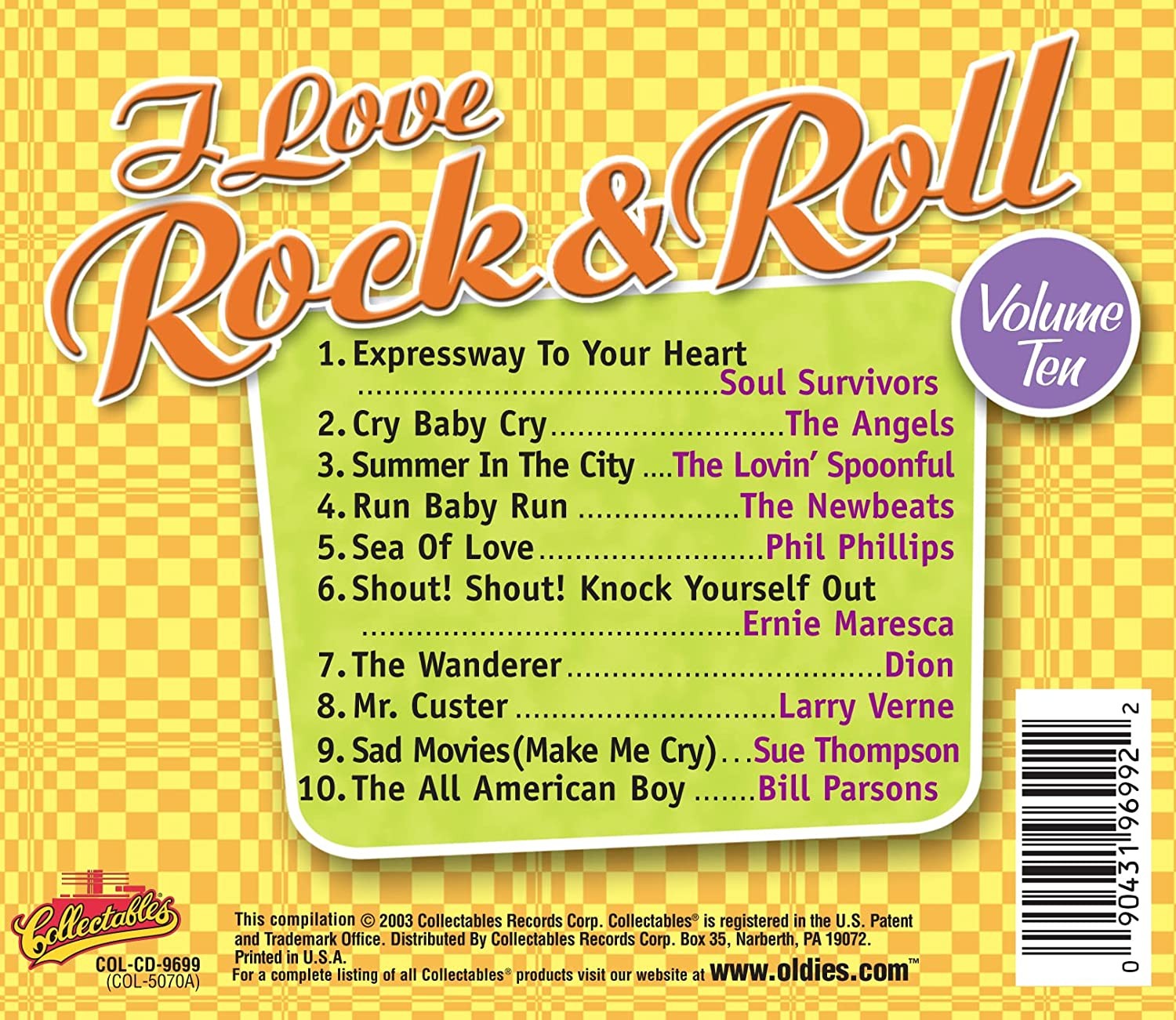 Various Artists I Love Rock & Roll, Vol. 10 (CD)