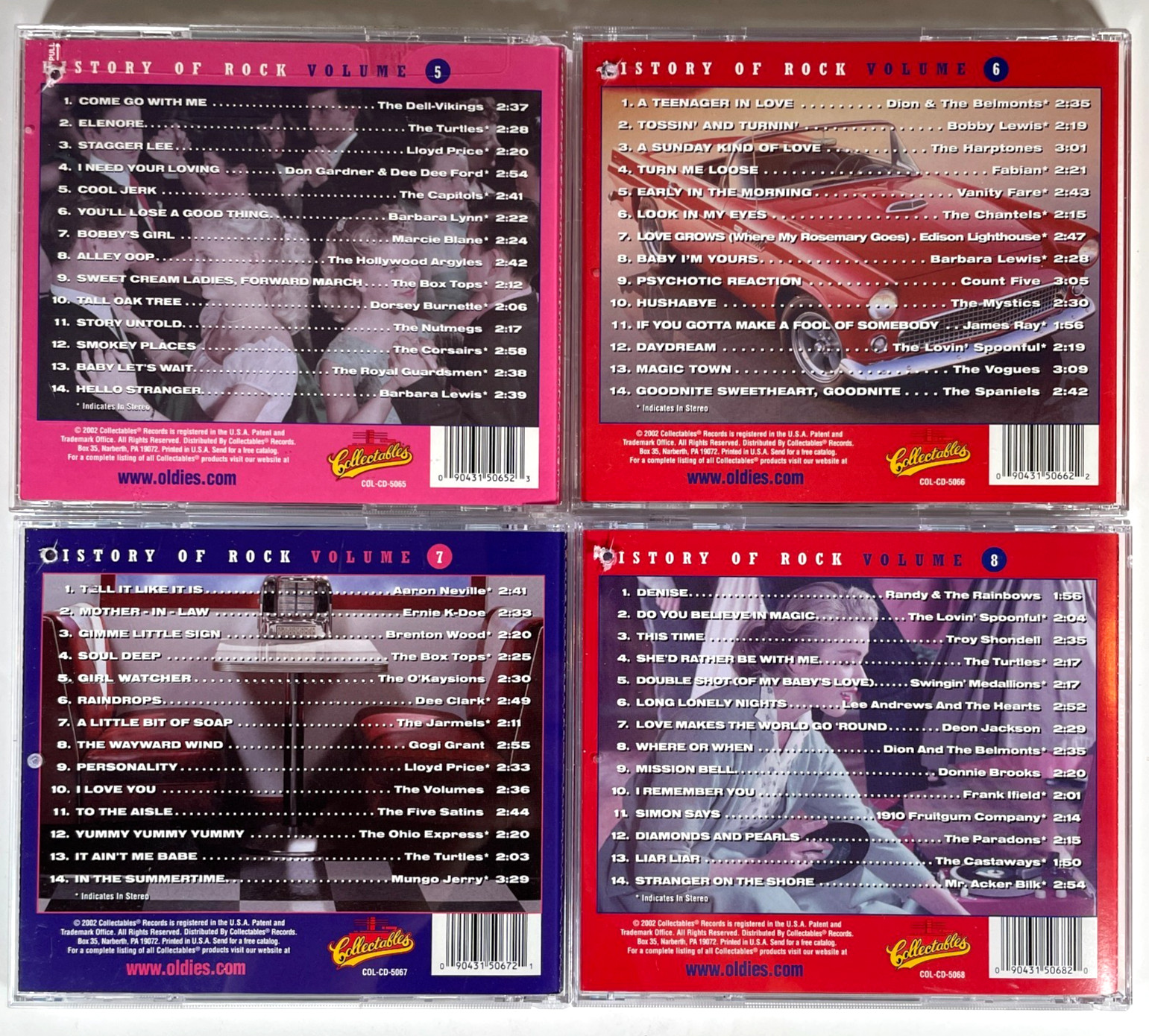 Collectables History Of Rock Vol. 1-10 10-CD Set with Wooden Box 2002
