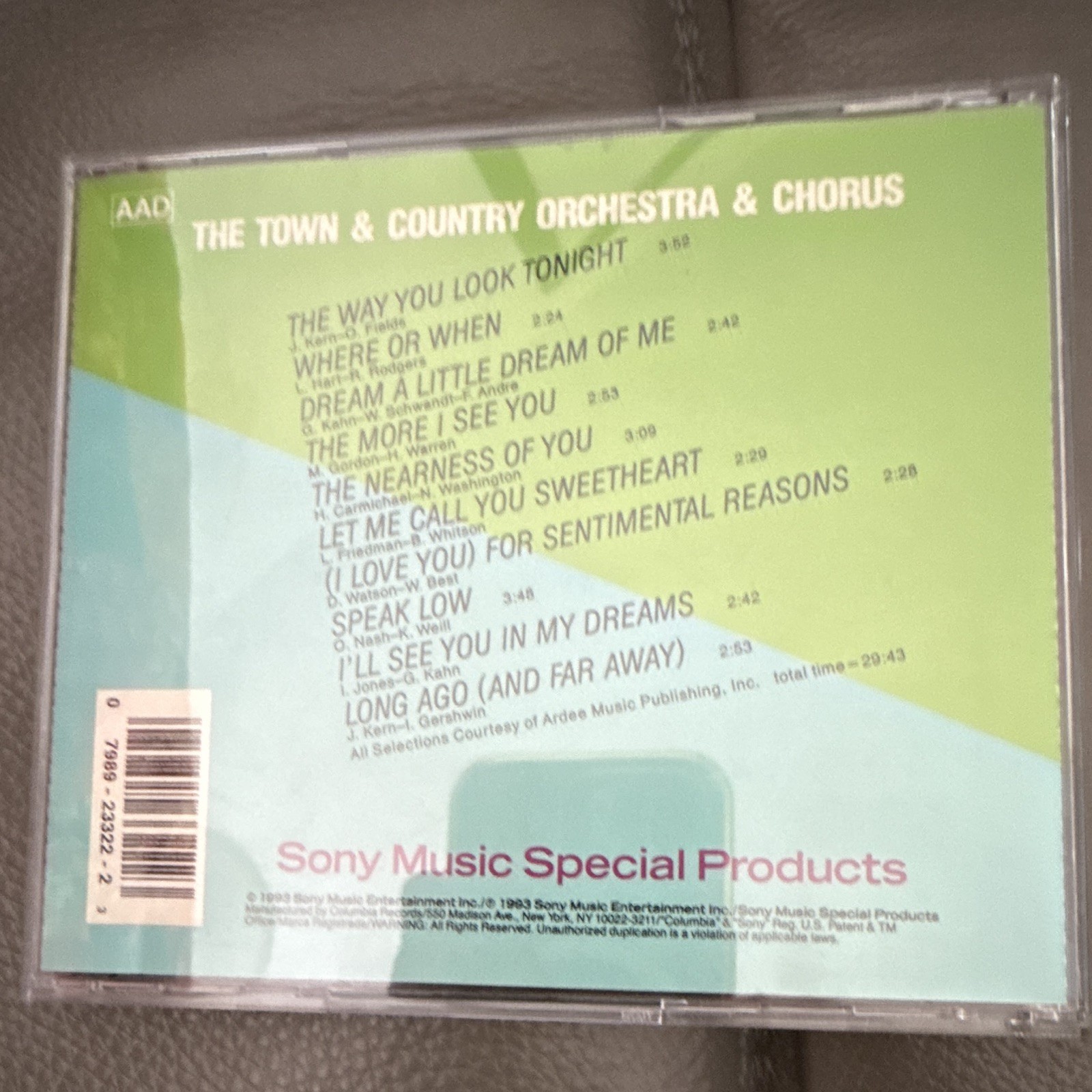 Town & Country Orchestra & Chorus Valentine Wish 1989 Sony CD Easy Listening