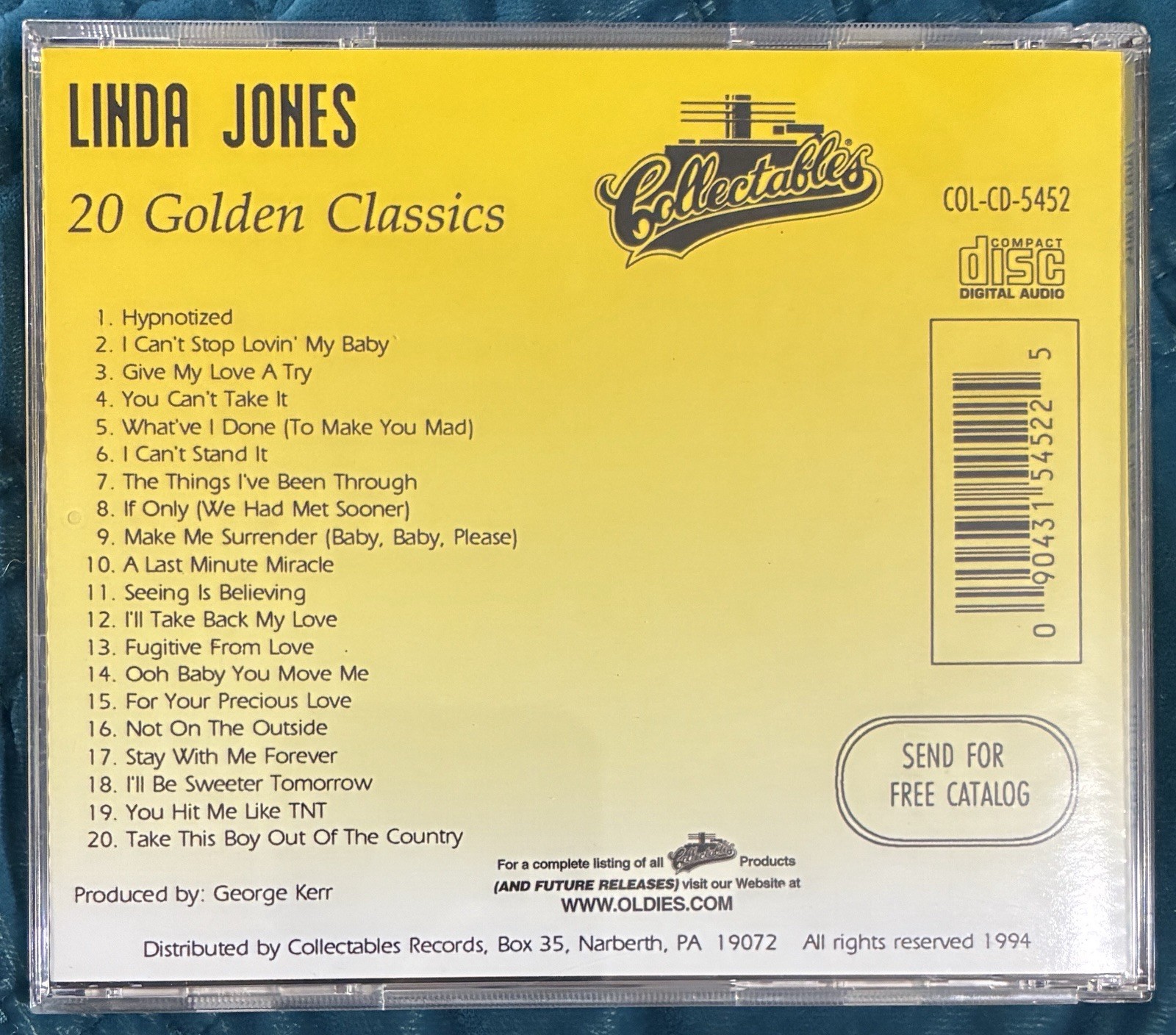 Linda Jones “Hypnotized: A Golden Classics Edition (CD Collectables 1994)