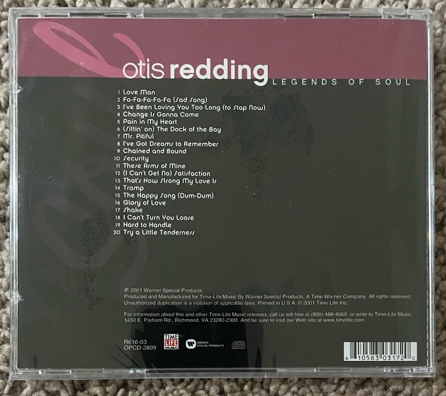 Otis Redding: Legends Of Soul (Audio CD) Brand New!!!