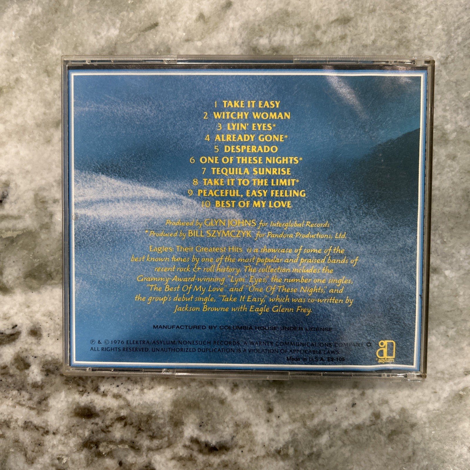 The Eagles Their Greatest Hits (1971-1975) (CD,1976,Asylum Records) CD NEAR MINT