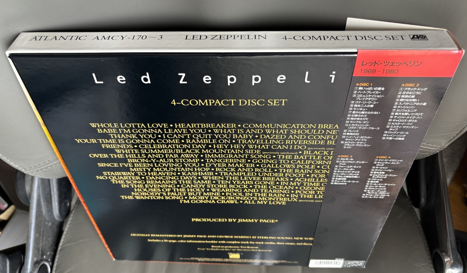 Led Zeppelin 1968-1980 JAPAN OBI 4CD LP-SIZE BOX 4 Unreleased Ver AMCY-170~3