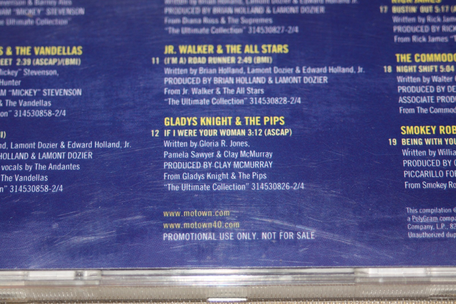 The Ultimate Collection "Motown Sampler Winter 1998" CD Promo Only
