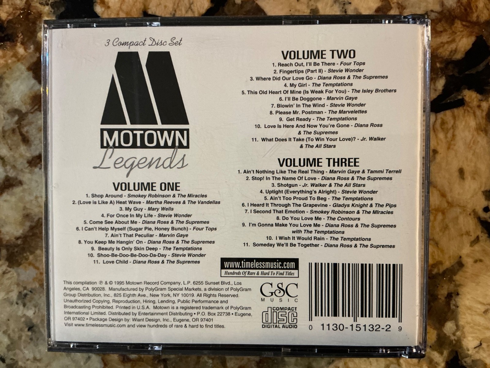Motown Legends 3 Compact Disc Set Very Nice Set