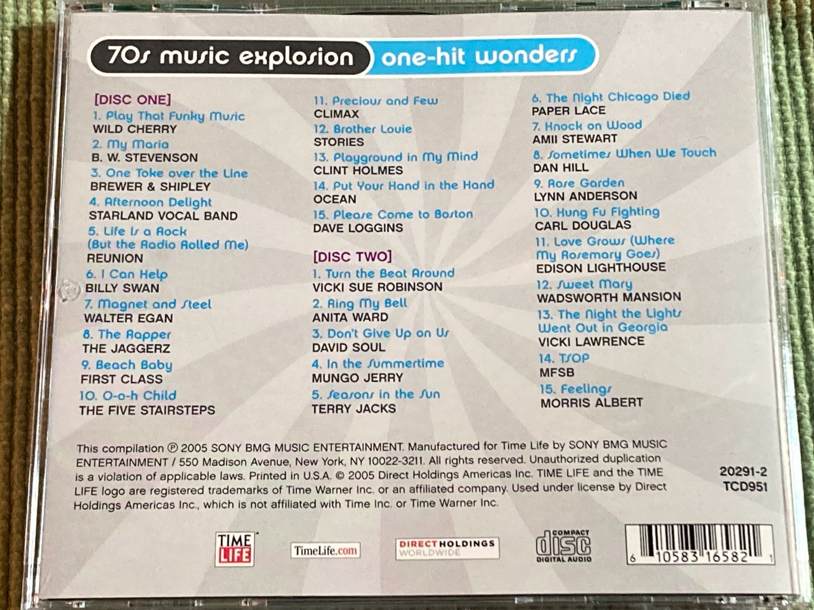 TIME LIFE 70S MUSIC EXPLOSION-ONE-HIT WONDERS 30 TRACK 2 CD SET FREE SHIPPING