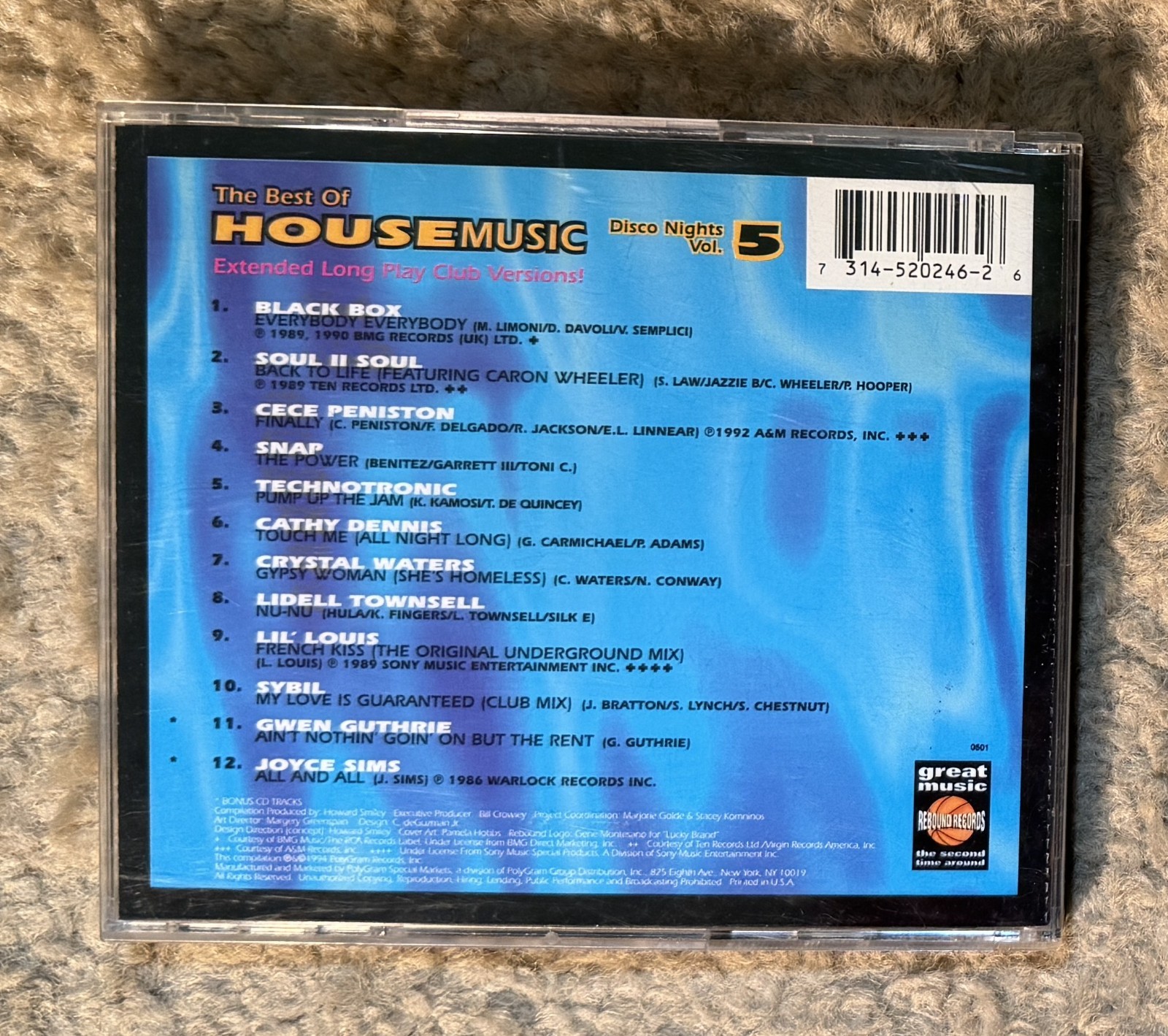 Disco Nights 5 The Best of House Music CD - Funk Soul Dance - Excellent