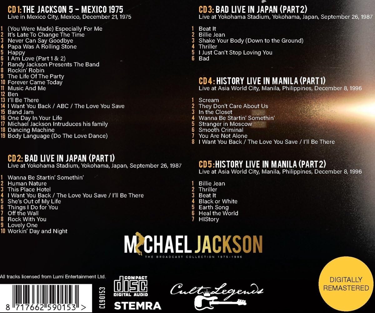 Michael Jackson – The Broadcast Collection 1975 - 1996 5 CD - Compilation Album