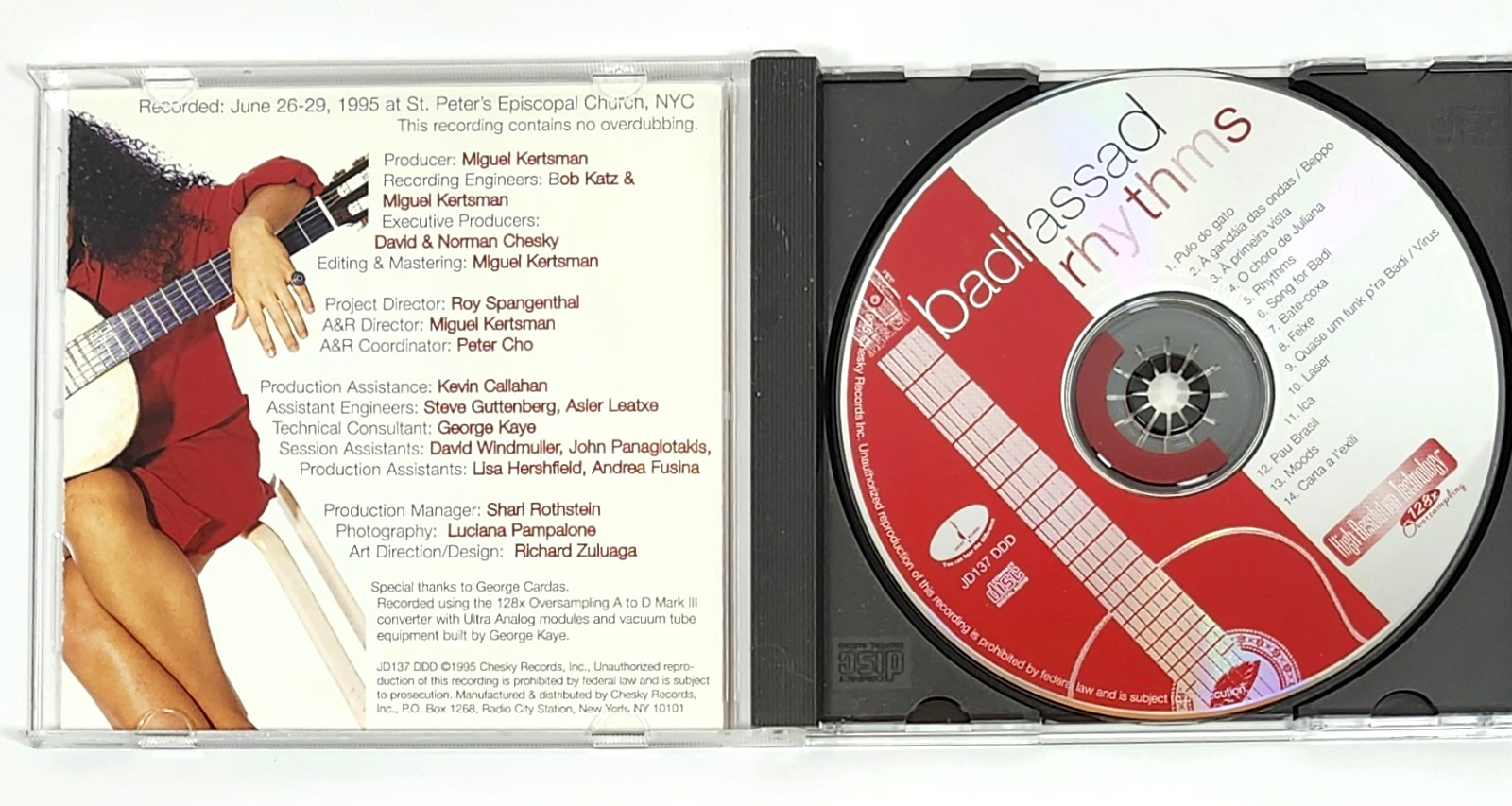 Badi Assad - Rhythms (Chesky Records 1995) CD Recorded Live NYC