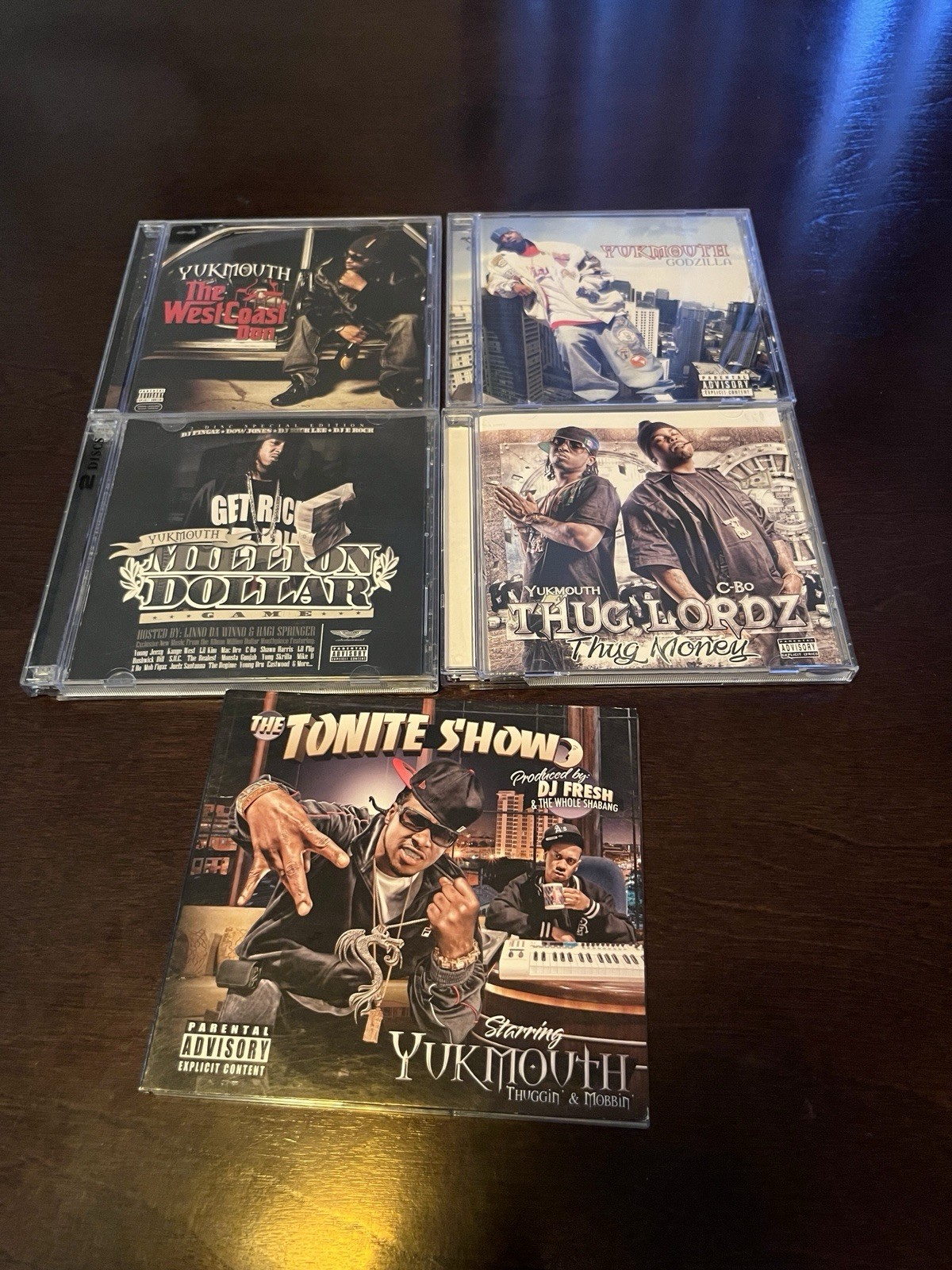 Yukmouth 5 CD Lot, Godzilla, The West coast Don, Million Dollar Game, (TESTED)