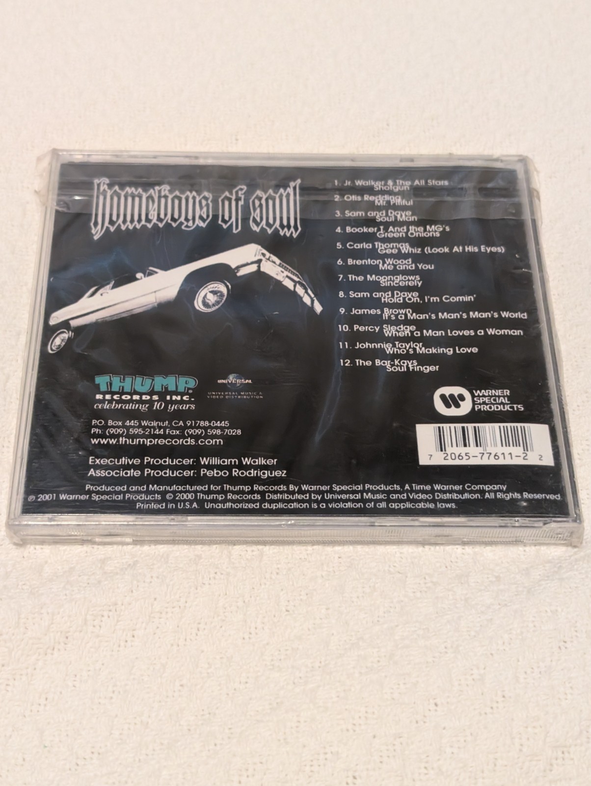 Homeboys of Soul CD Album Soul Jr. Walker Otis Redding Thump Records 2000 sealed