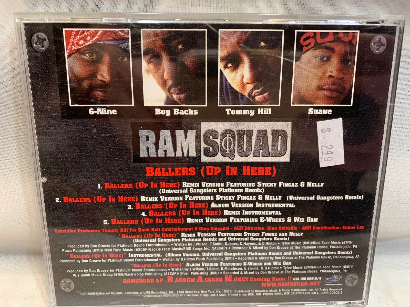 RAM SQUAD Ballers CD (PROMO Single)