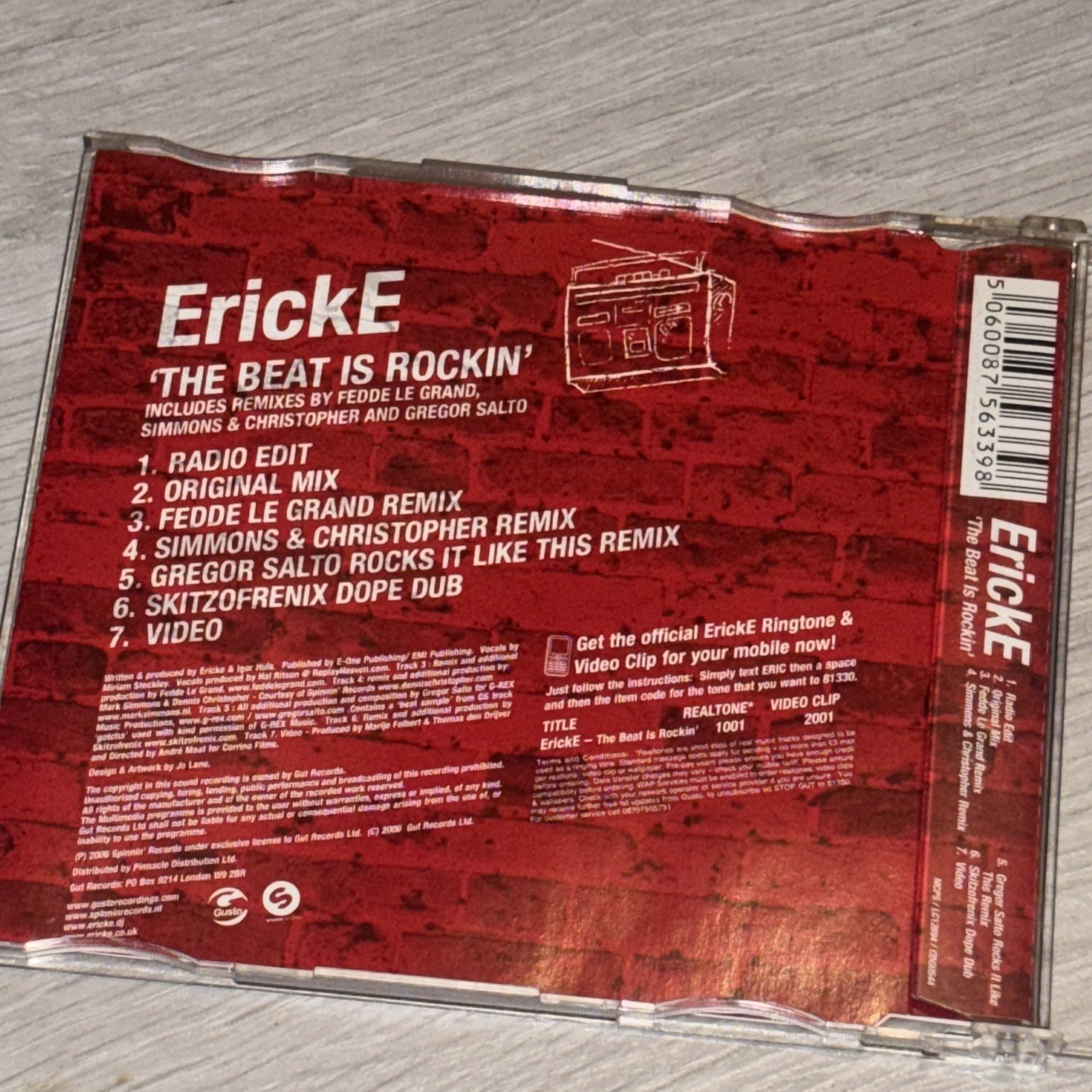 ERICK E The Beat is Rockin' 7 TRACK CD