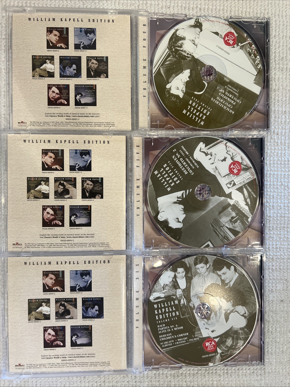 William Kapell Edition 9x CD Box Set RCA Red Seal 1998 Remastered With Booklet.