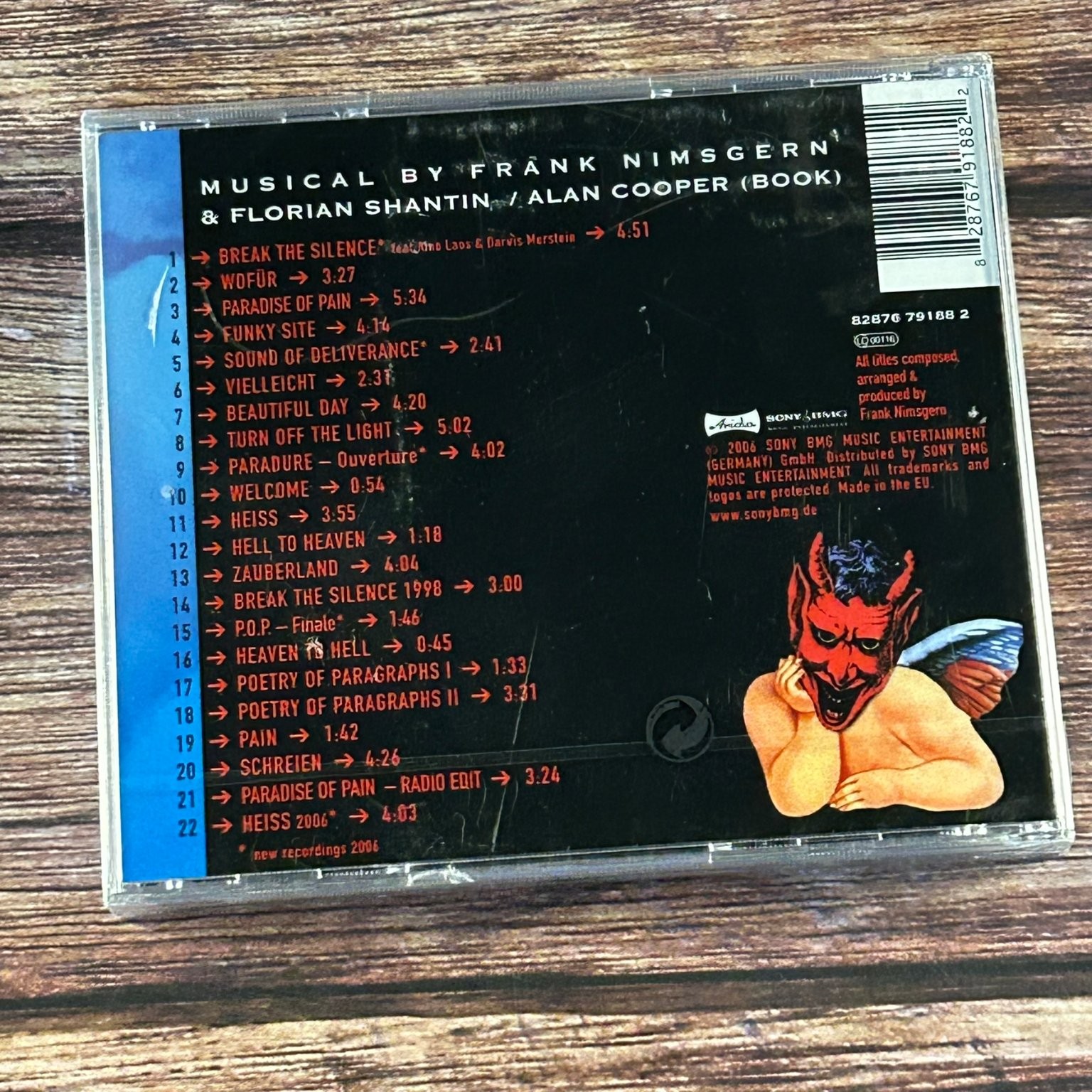 Frank Nimsgern – Paradise of Pain CD 2006 Musical Rock Anima Sony BMG Sealed