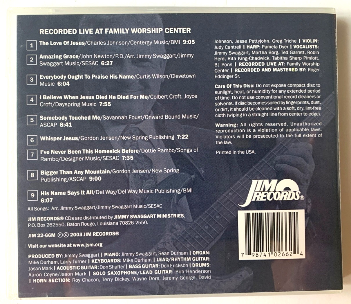 Jimmy Swaggart Praise Worship Christian Religious Gospel CD Lot of 8 - A