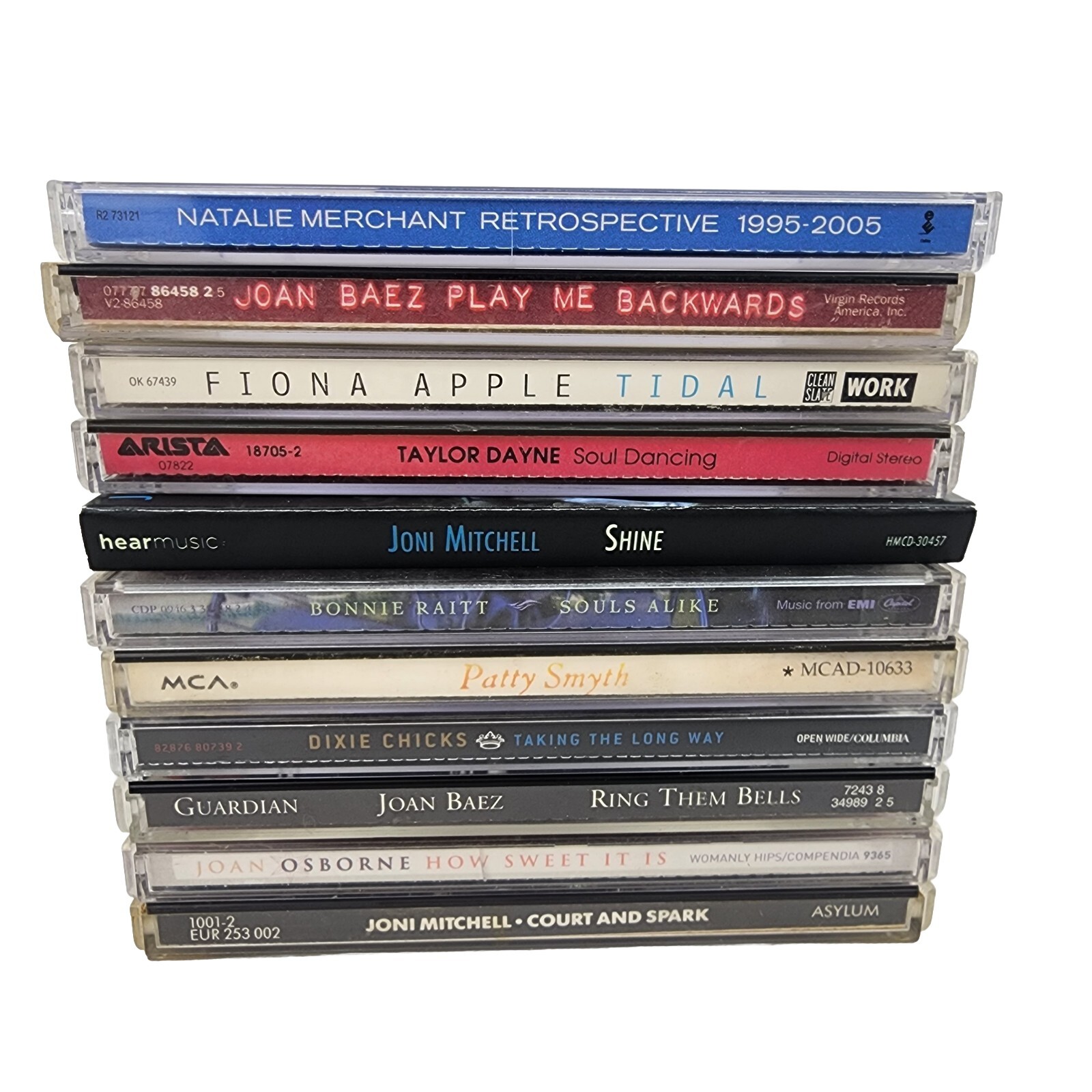 Lot 11 CDs Female Singer Songwriter Joni Mitchell Fiona Apple Bonnie Raitt
