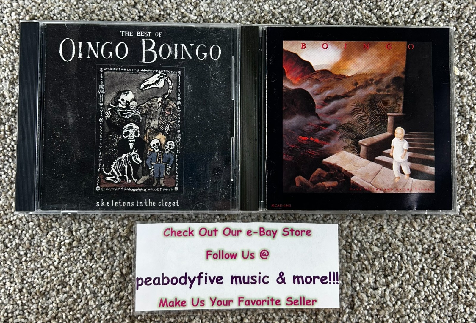 Lot Of 2 OINGO BOINGO CDS - Best Of Skeletons In The Closet, Dark..Tunnel ELFMAN
