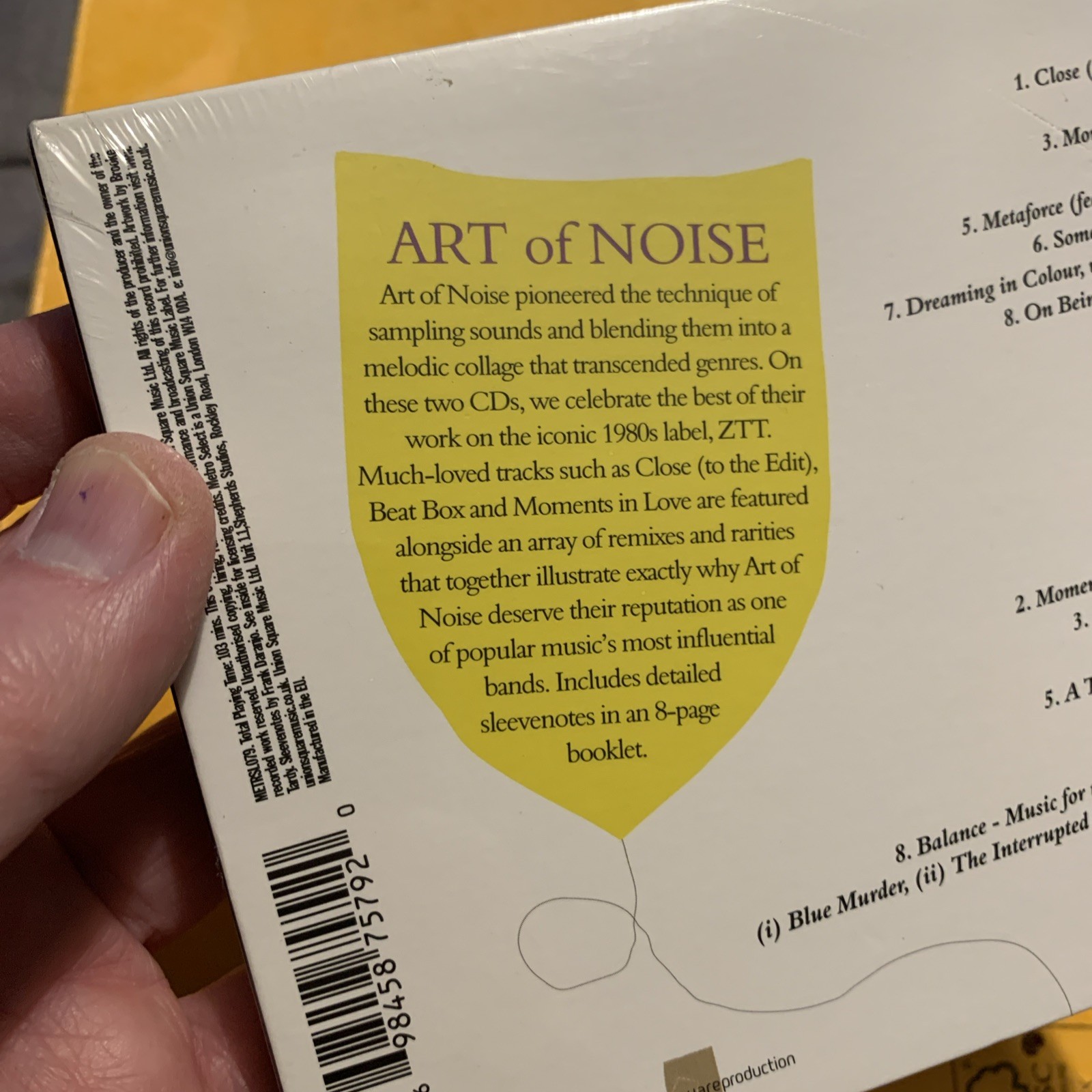 The Best of Art of Noise ZTT / Union Square 2013 2 x CD Set New Sealed Very Rare