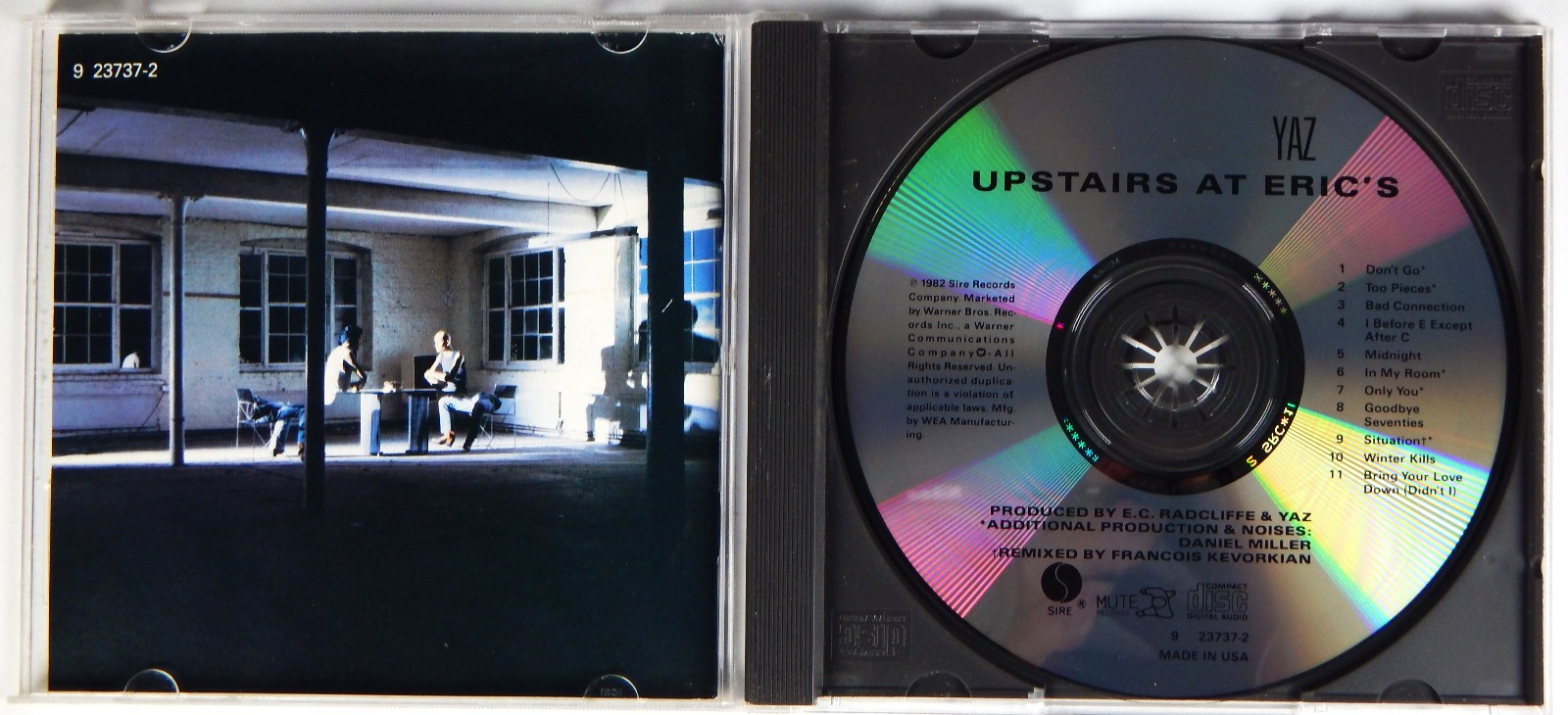 1982 YAZ CD "UPSTAIRS AT ERIC'S" FILM TESTED ELECTRONIC SYNTH POP