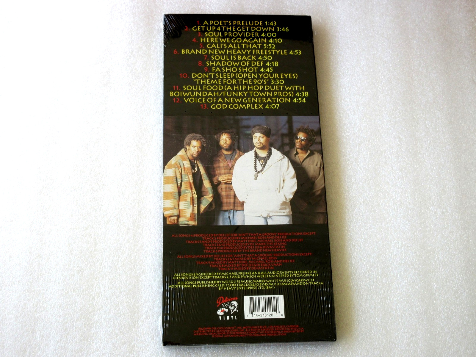 DEF JEF / SOUL FOOD CD 1991 DELICIOUS VINYL R&B HIP-HOP DANCE ROCK LONGBOX OOP