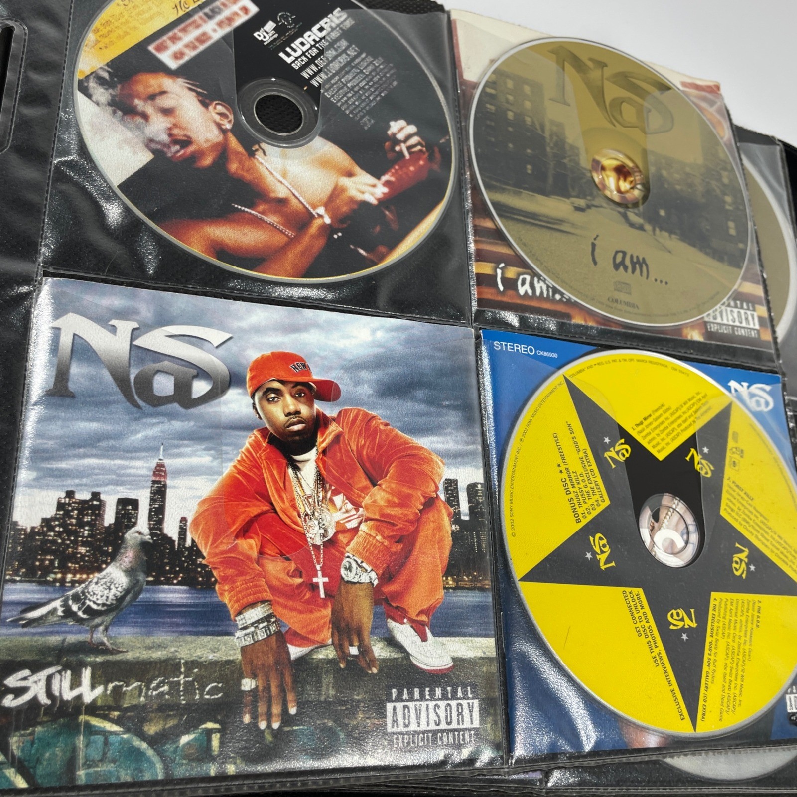 80+ Mixed CDs w/ Vintage Zipper Case Rock Country Rap Pop Y2K Beatles Zeppelin