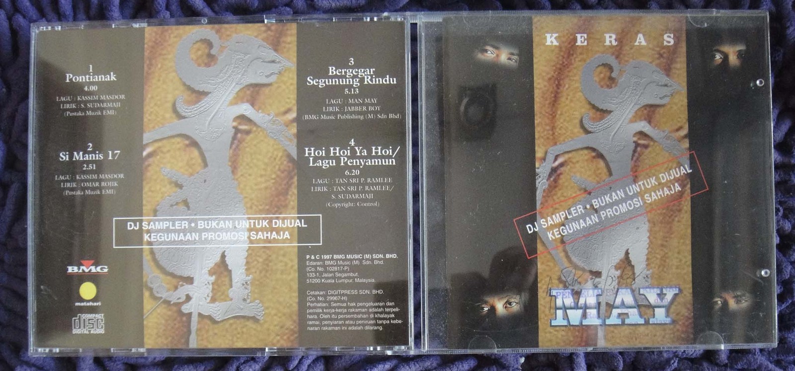 431) Malaysia Malay Rock Promo CD - 1997 MAY Keras