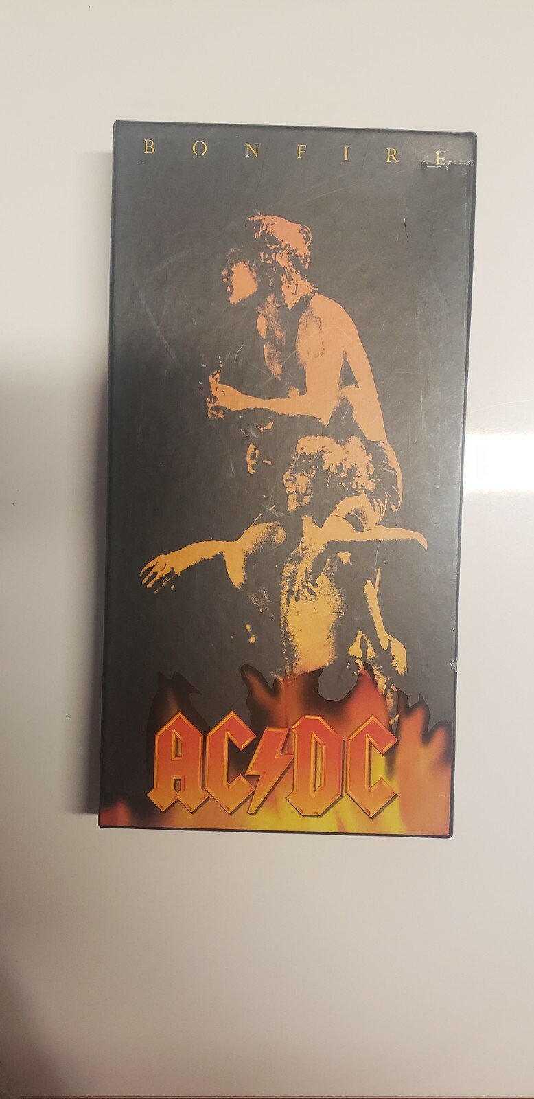 CD:AC/DC-Bonfire Used Box Set 5Disc 1997 Booklet,Poster stickers & plectrum