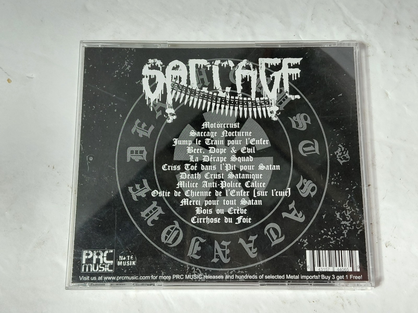 Saccage - Death Crust Satanique CD 2017 Death Metal Thrash