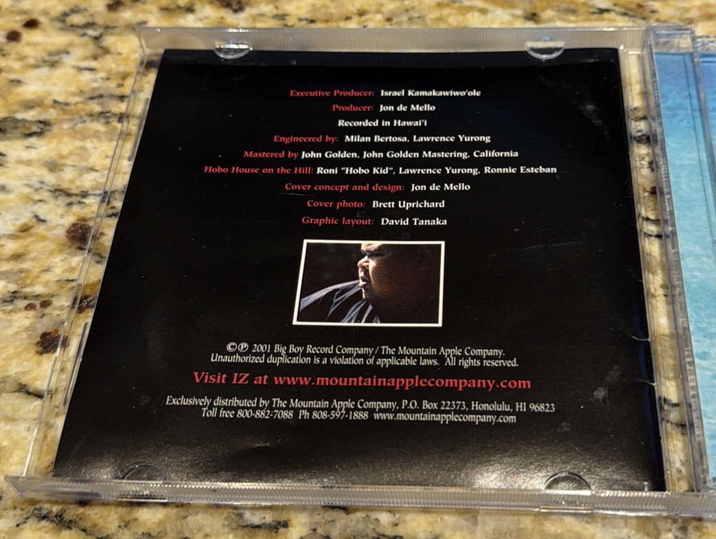 ISRAEL KAMAKAWIWO’E - ALONE IN IZ WORLD CD 2001 BIG BOY RECORD BBCD 5907