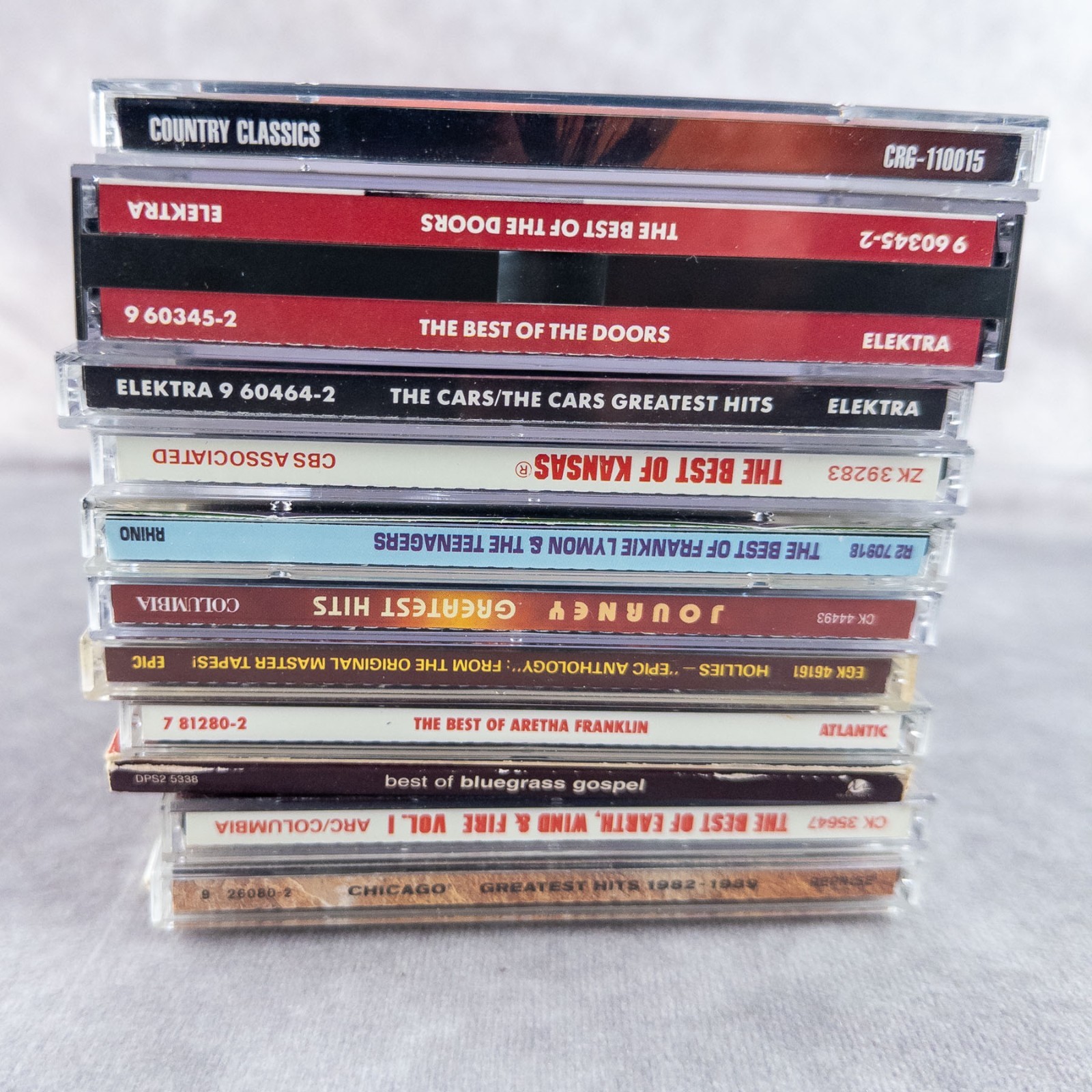12 BEST OF CD Lot The Doors Journey Cars Chicago Kansas Aretha Franklin & more