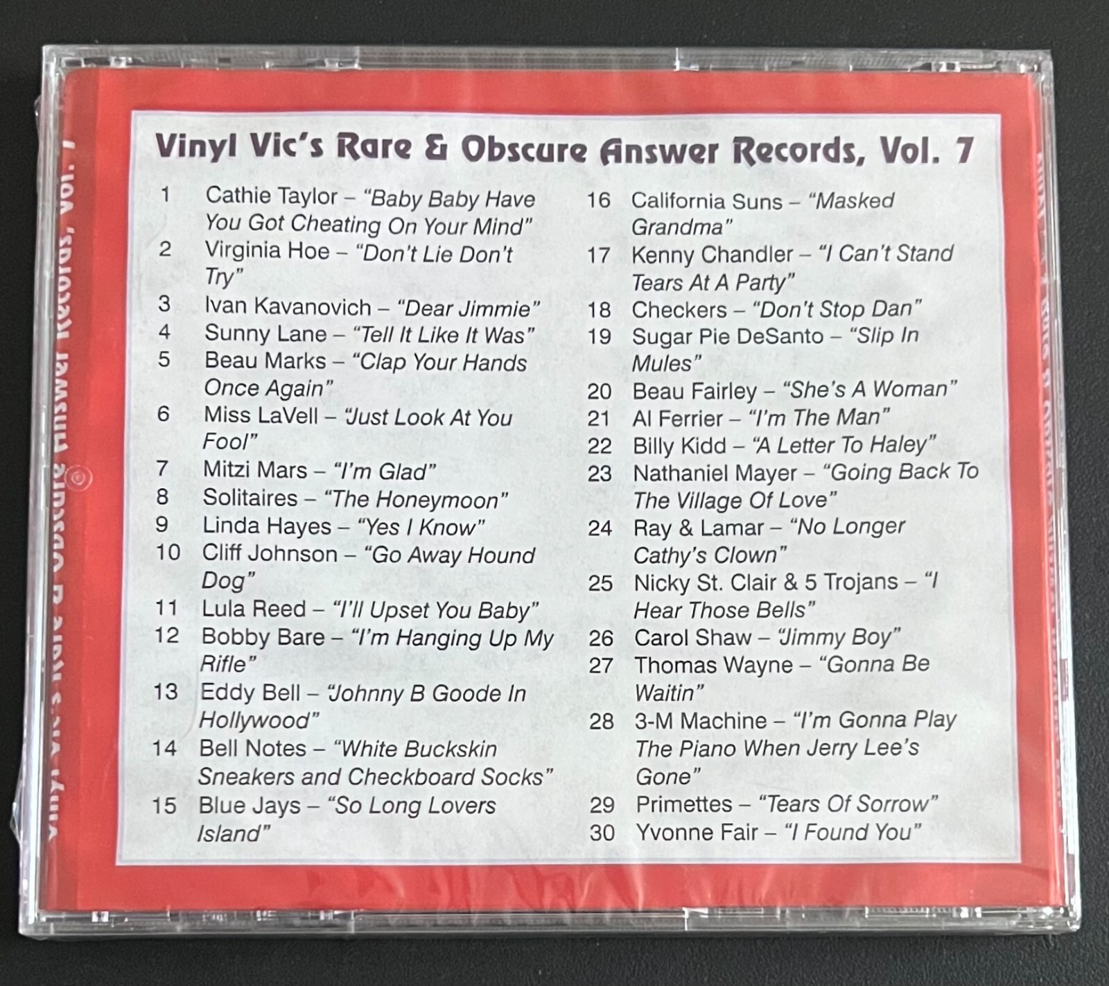 VINYL VIC'S RARE & OBSCURE ANSWER RECORDS - VOL 7 - CD BRAND NEW