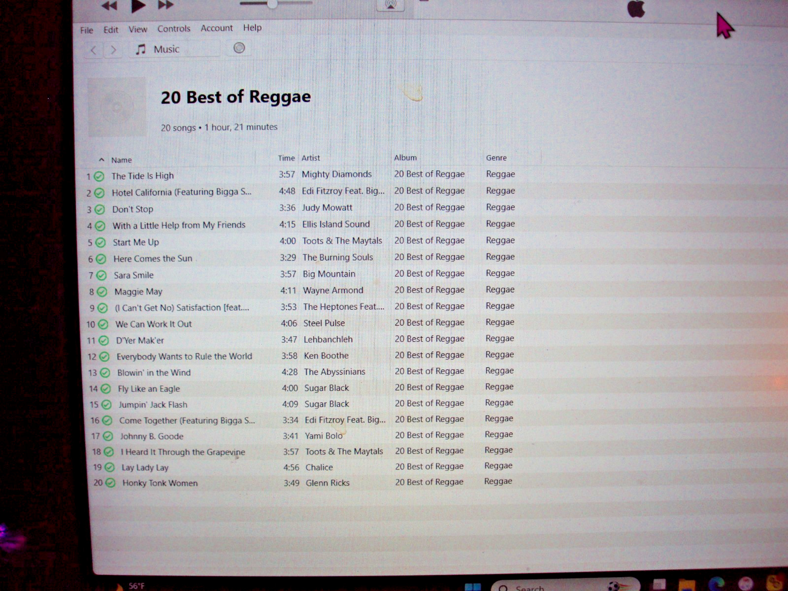 Various - 20 Best of Reggae (2004 Digipak CD) Used, Tested, Free S/H
