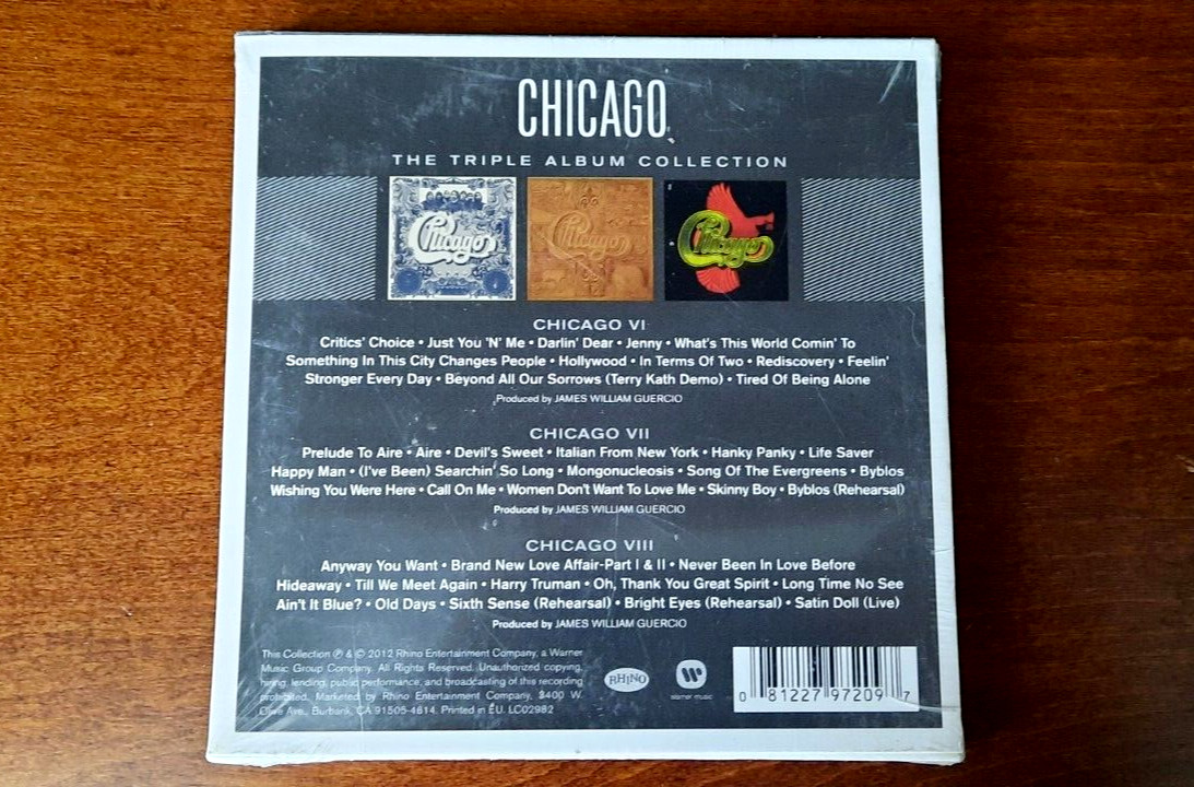 CHICAGO Triple Album Collection - VI, VII, VIII (3CD, 2012) NEW CC45