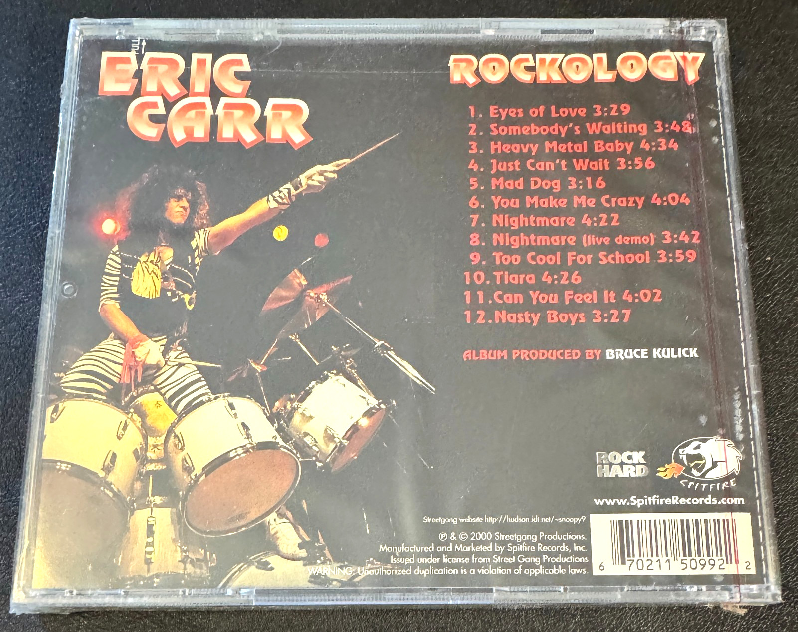 ROCKOLOGY by KISS Drummer Eric Carr (CD, 2000) - Spitfire Records - RARE OOP