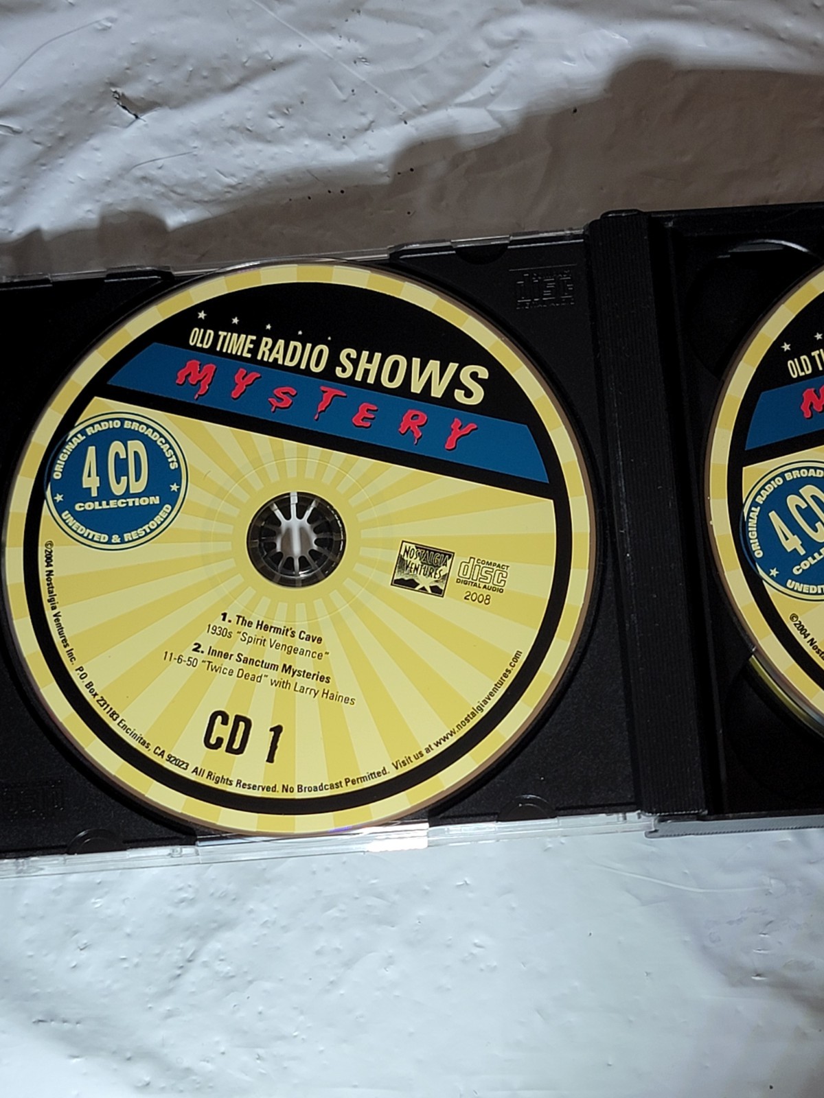 Old Time Radio Shows Mystery 4 CD Collection Nostalgia Ventures Audio Drama