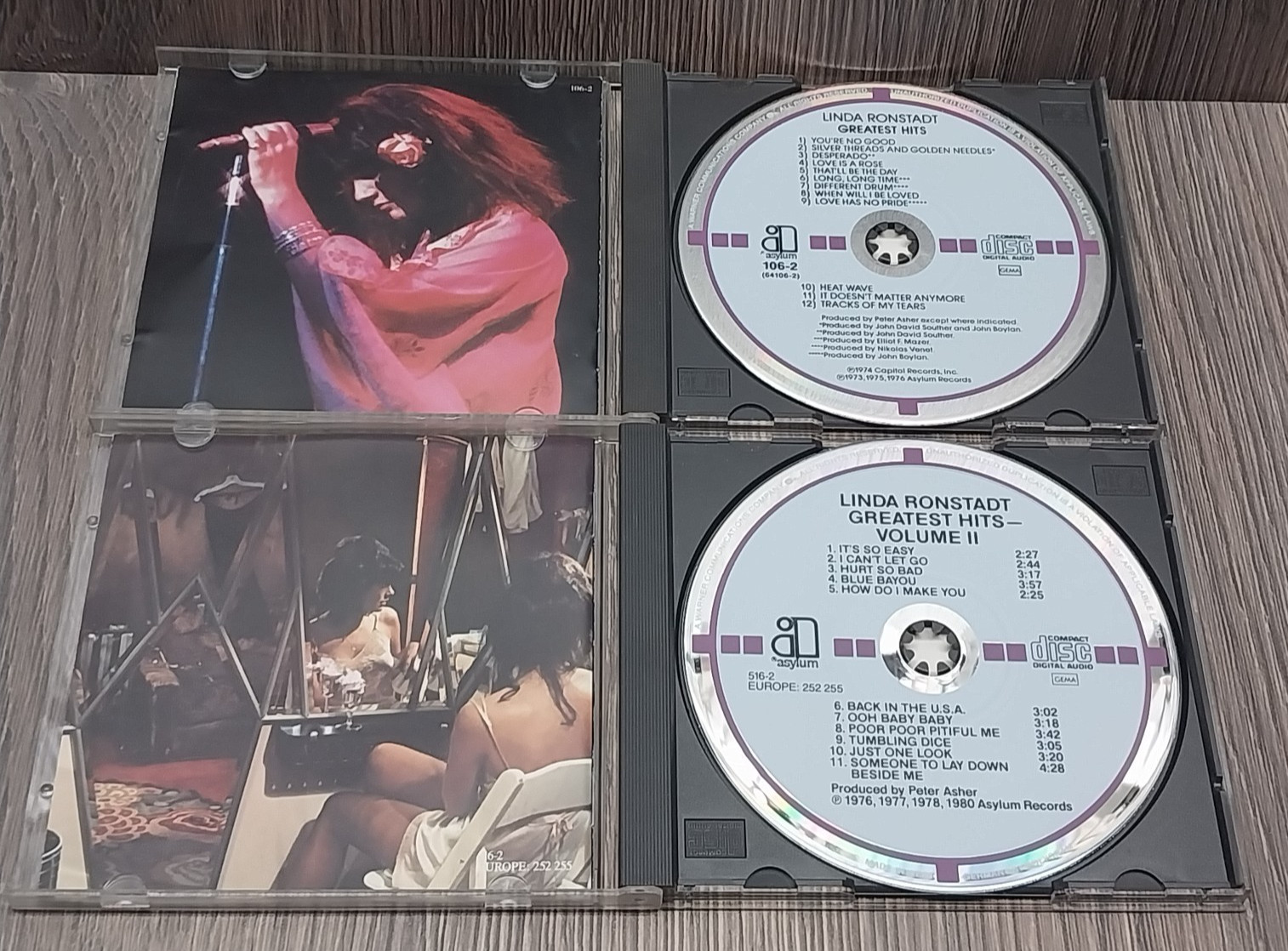 Linda Ronstadt Greatest Hits 1&2 Target CD Lot/West Germany/Smooth Sided Cases