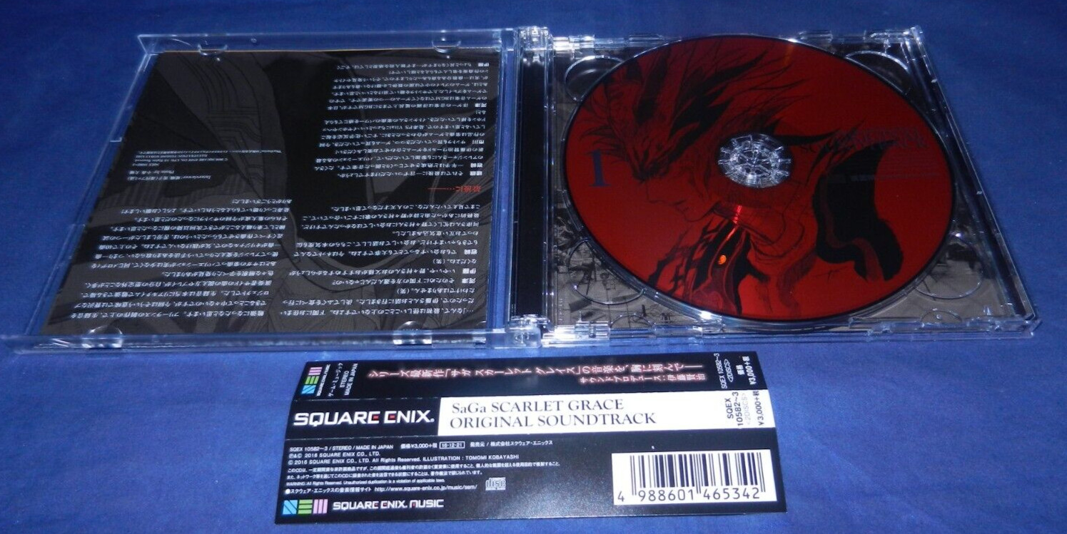 SaGa Scarlet Grace Original Soundtrack, 2 Discs are LN, JAPAN, w/Obi, Manual
