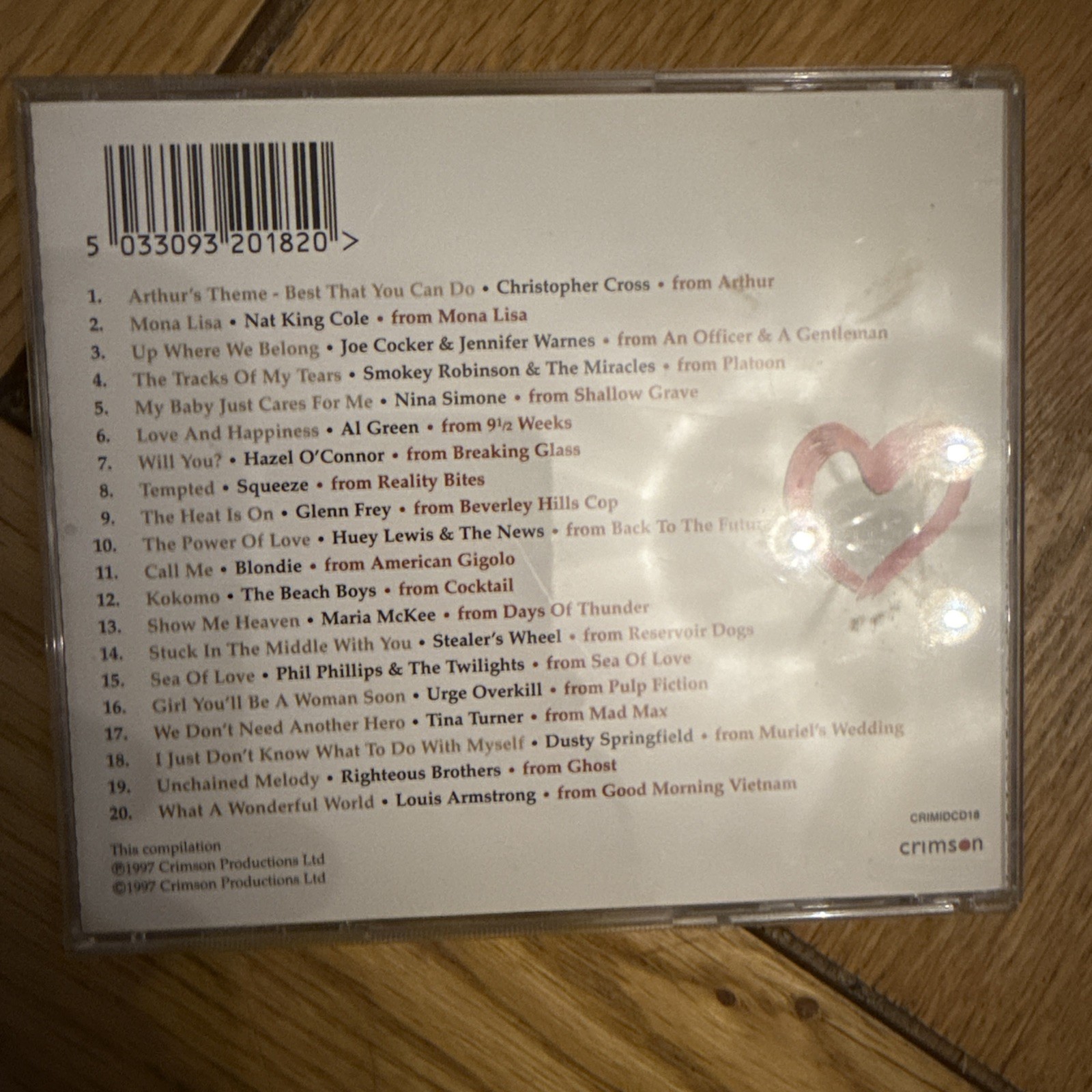 Movies greatest Love Songs, Various, Used; Very Good CD